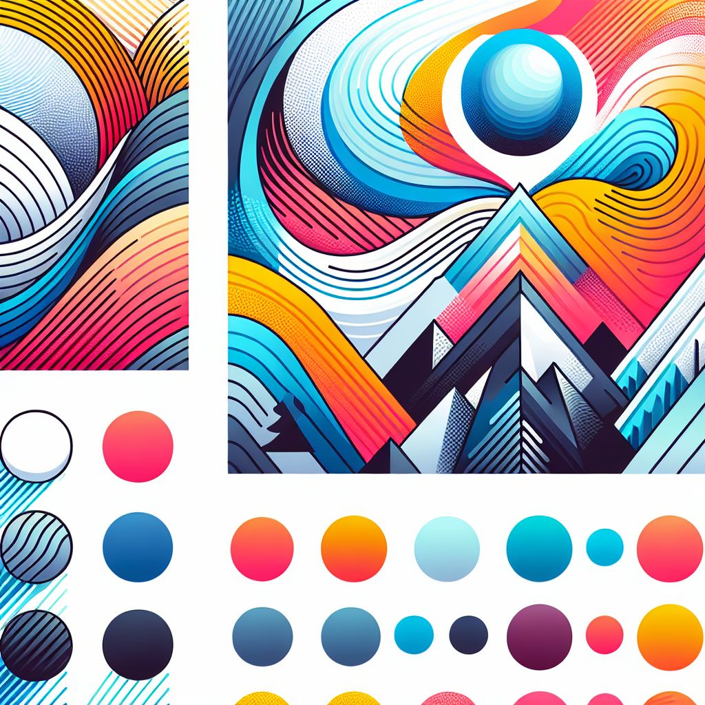 evaluate in illustration style with gradients and white background