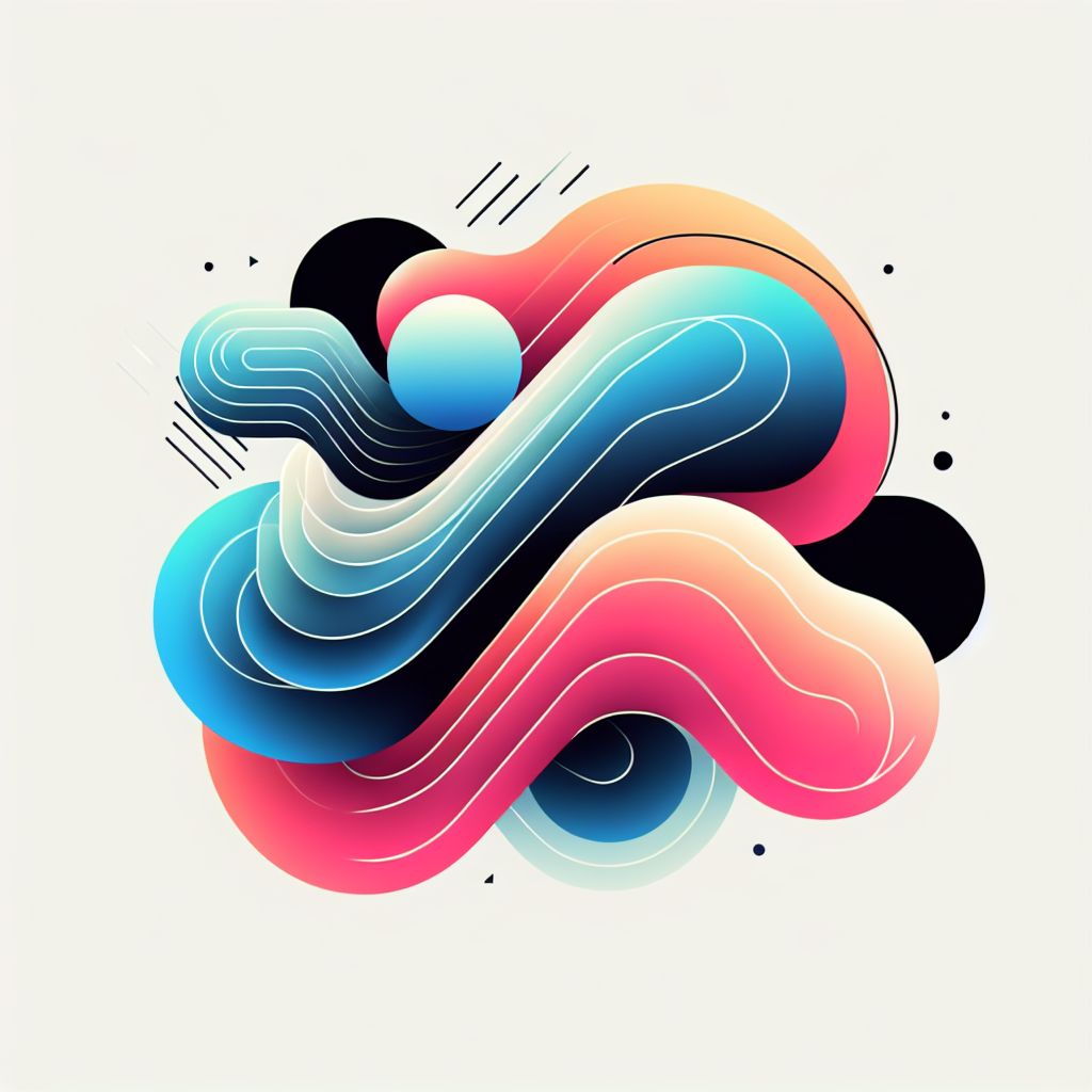 Advancement in illustration style with gradients and white background