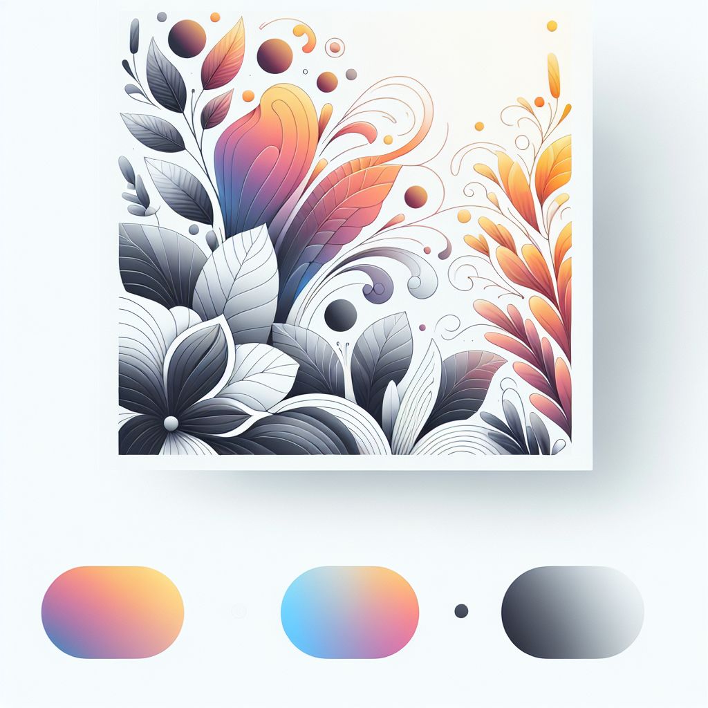 apply in illustration style with gradients and white background