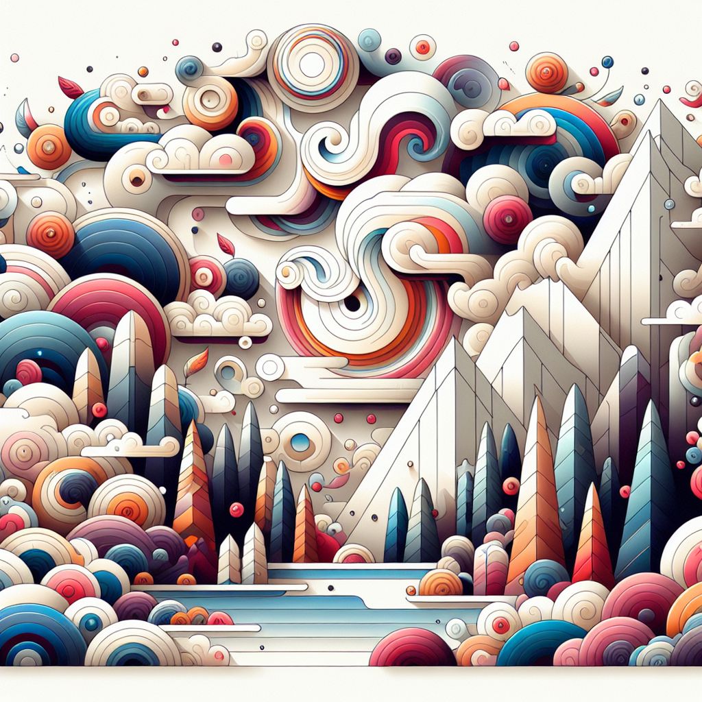 Advantage in illustration style with gradients and white background