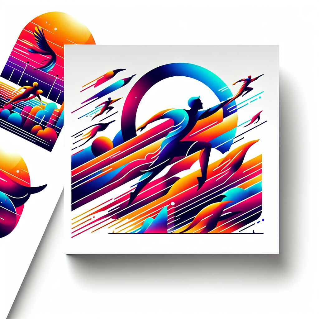 Agility in illustration style with gradients and white background