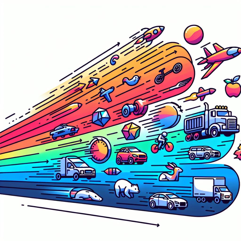 accelerate in illustration style with gradients and white background