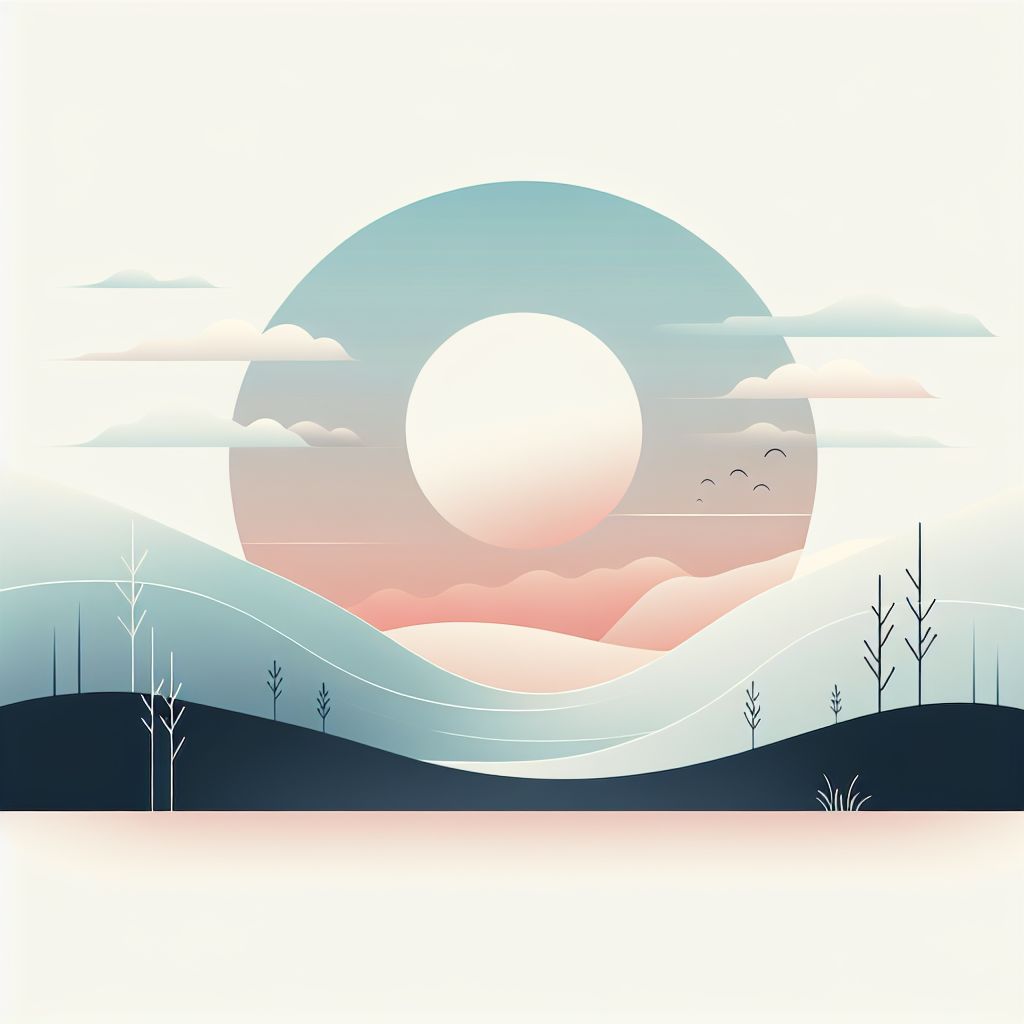 Evaluation in illustration style with gradients and white background