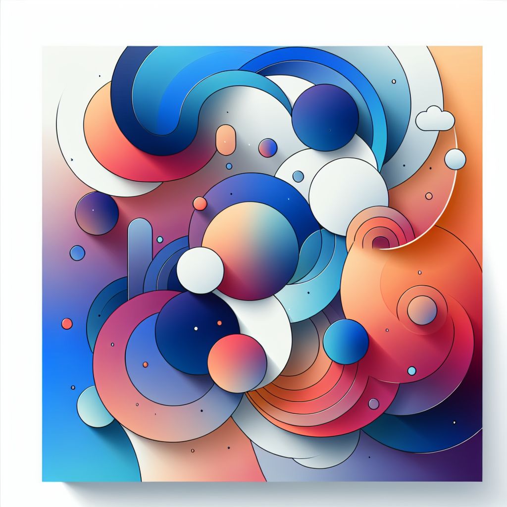 Approaches in illustration style with gradients and white background