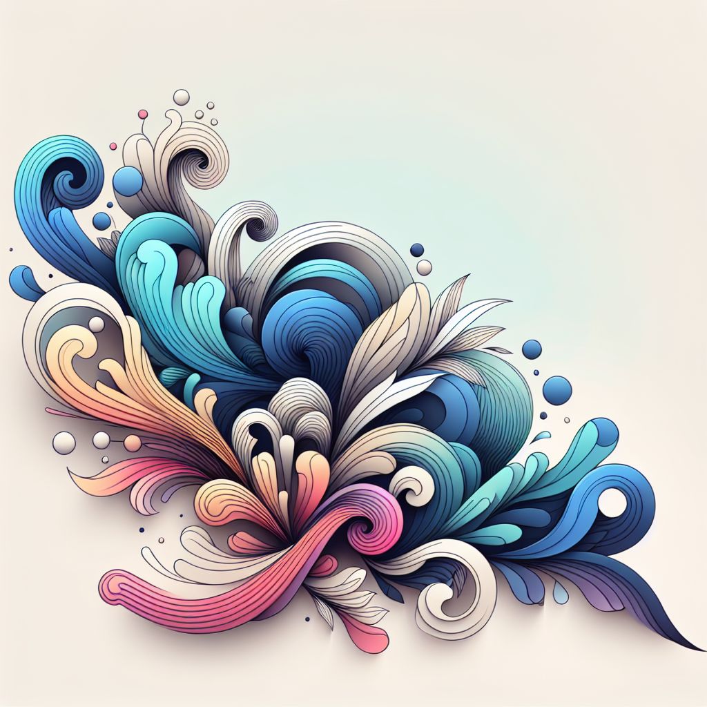creativity in illustration style with gradients and white background