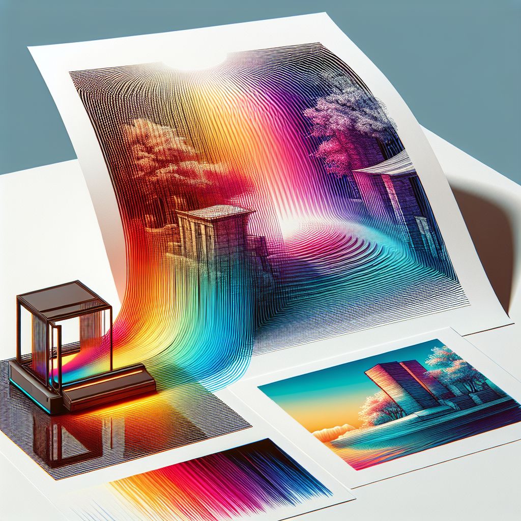 scan in illustration style with gradients and white background