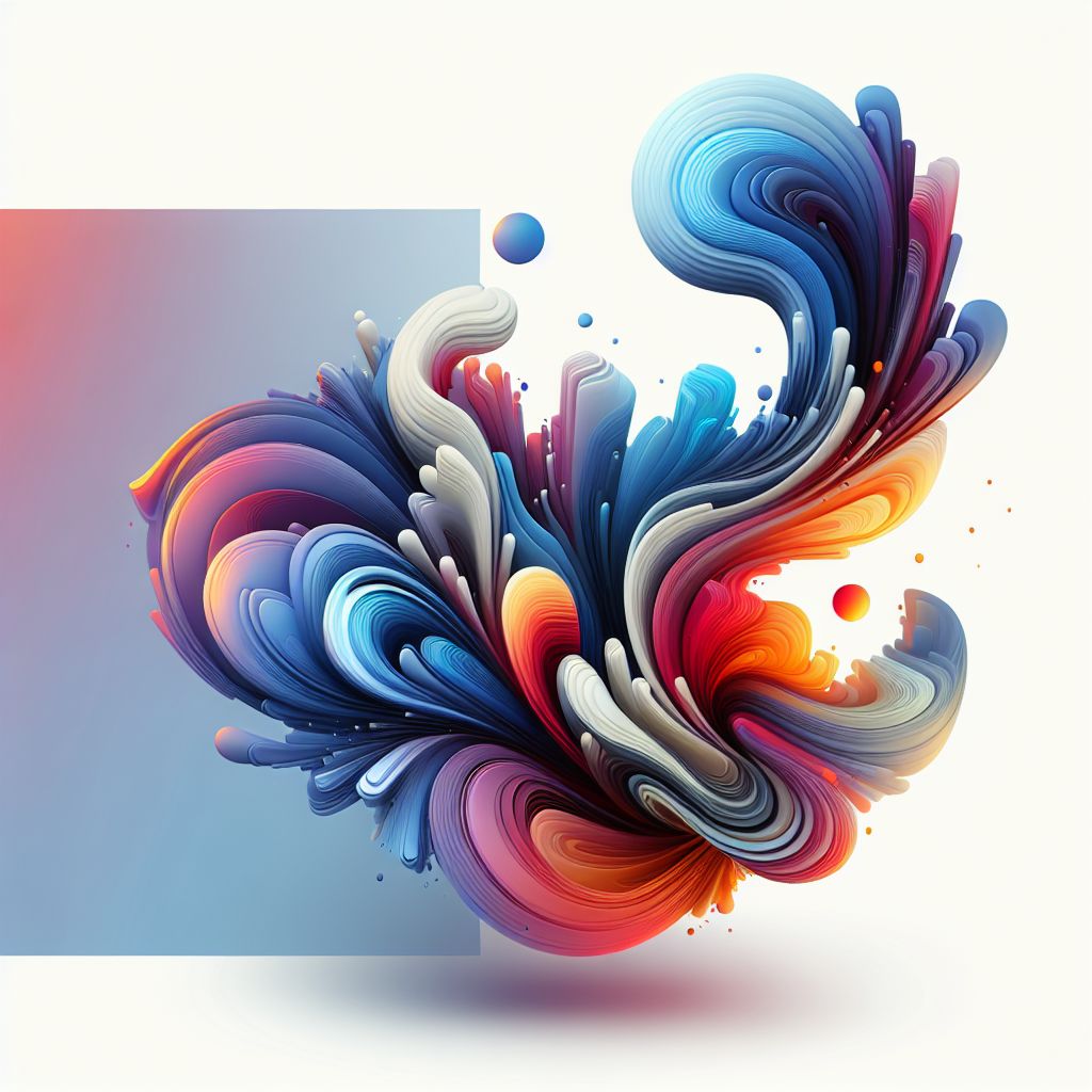 Innovation in illustration style with gradients and white background