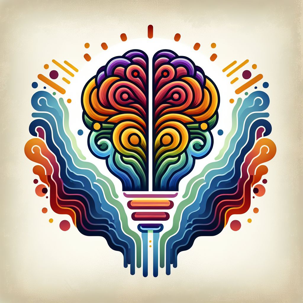 Intelligence in illustration style with gradients and white background