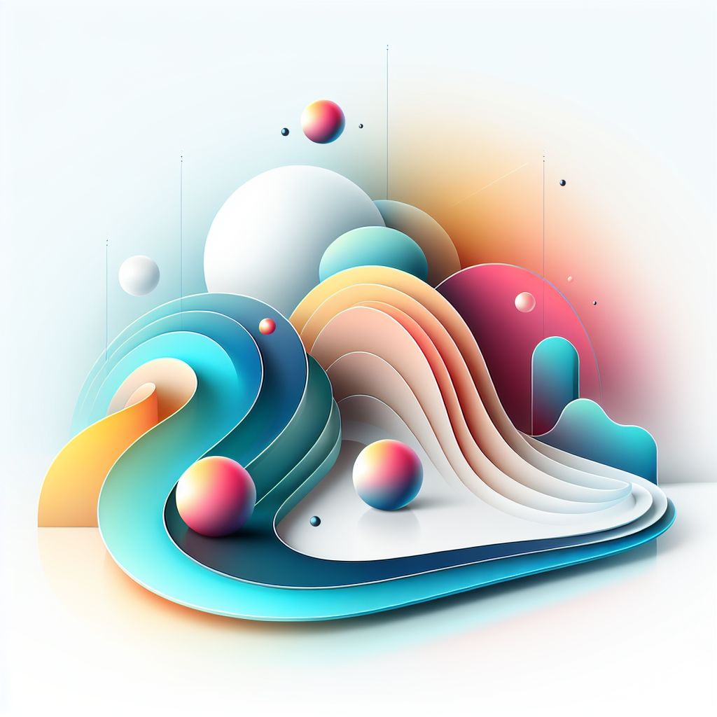 Identification in illustration style with gradients and white background