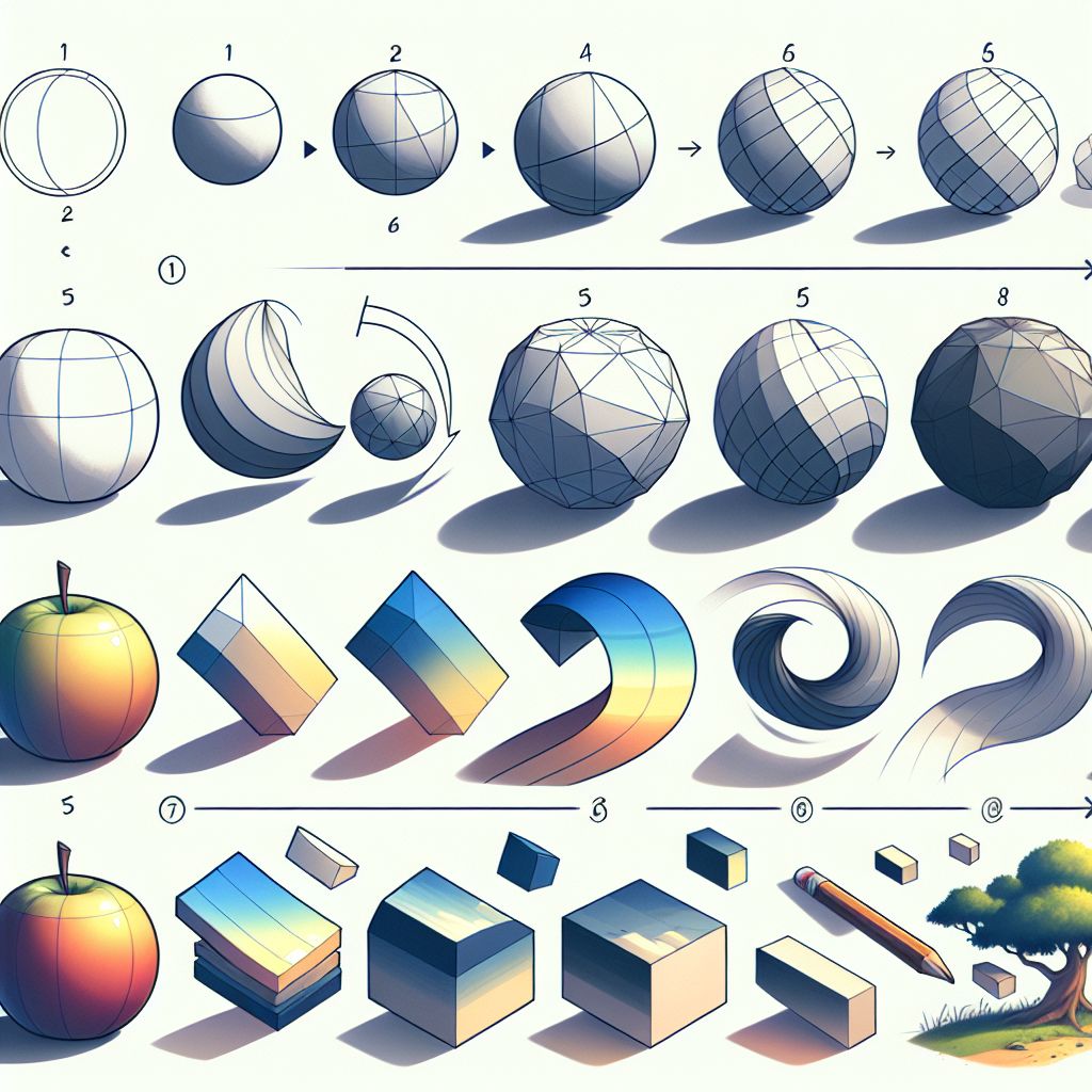 advancements in illustration style with gradients and white background