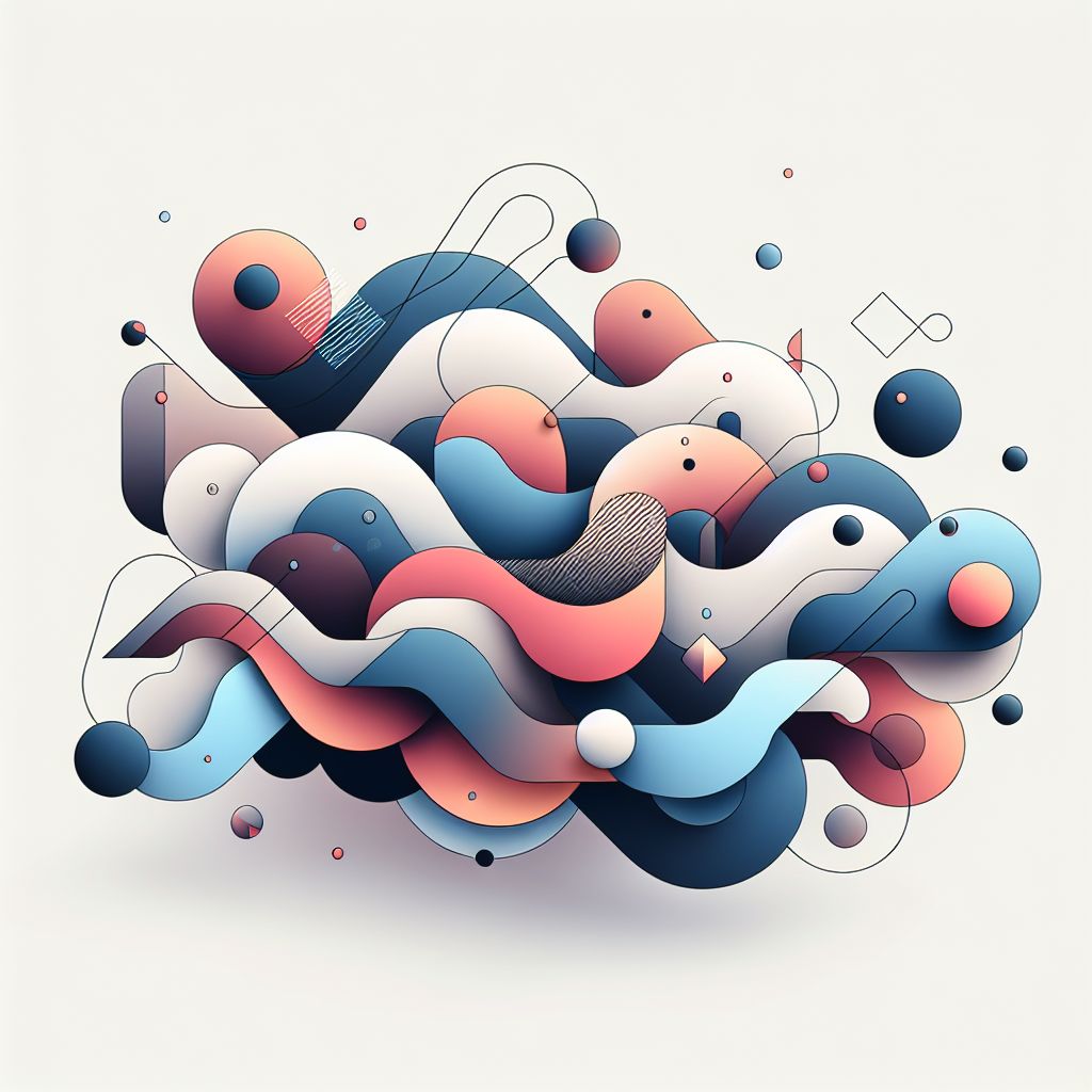 Inspiration in illustration style with gradients and white background