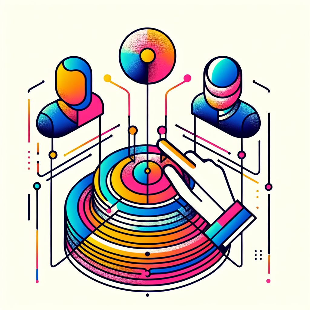 Tips in illustration style with gradients and white background