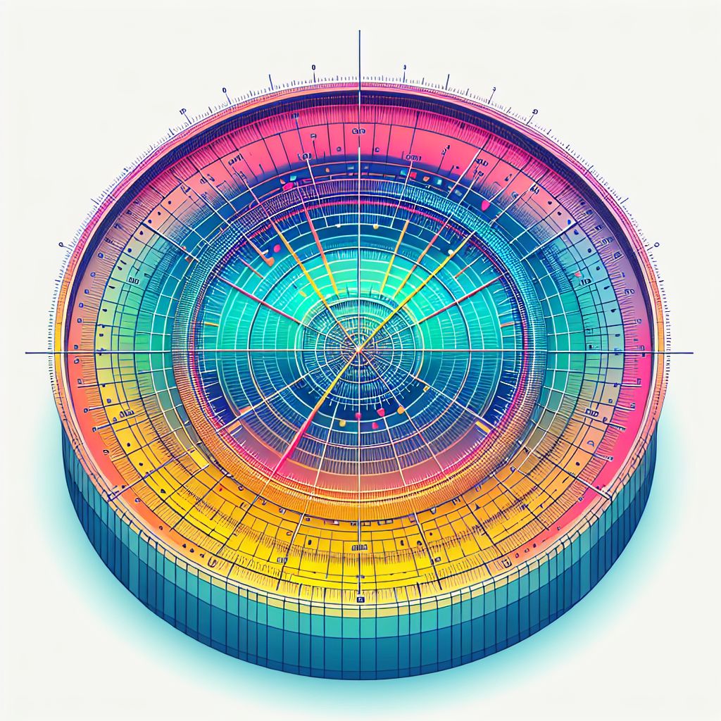 Radar in illustration style with gradients and white background