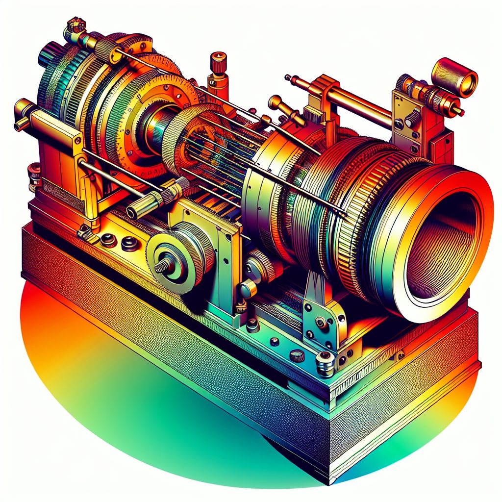 Spectrometer in illustration style with gradients and white background
