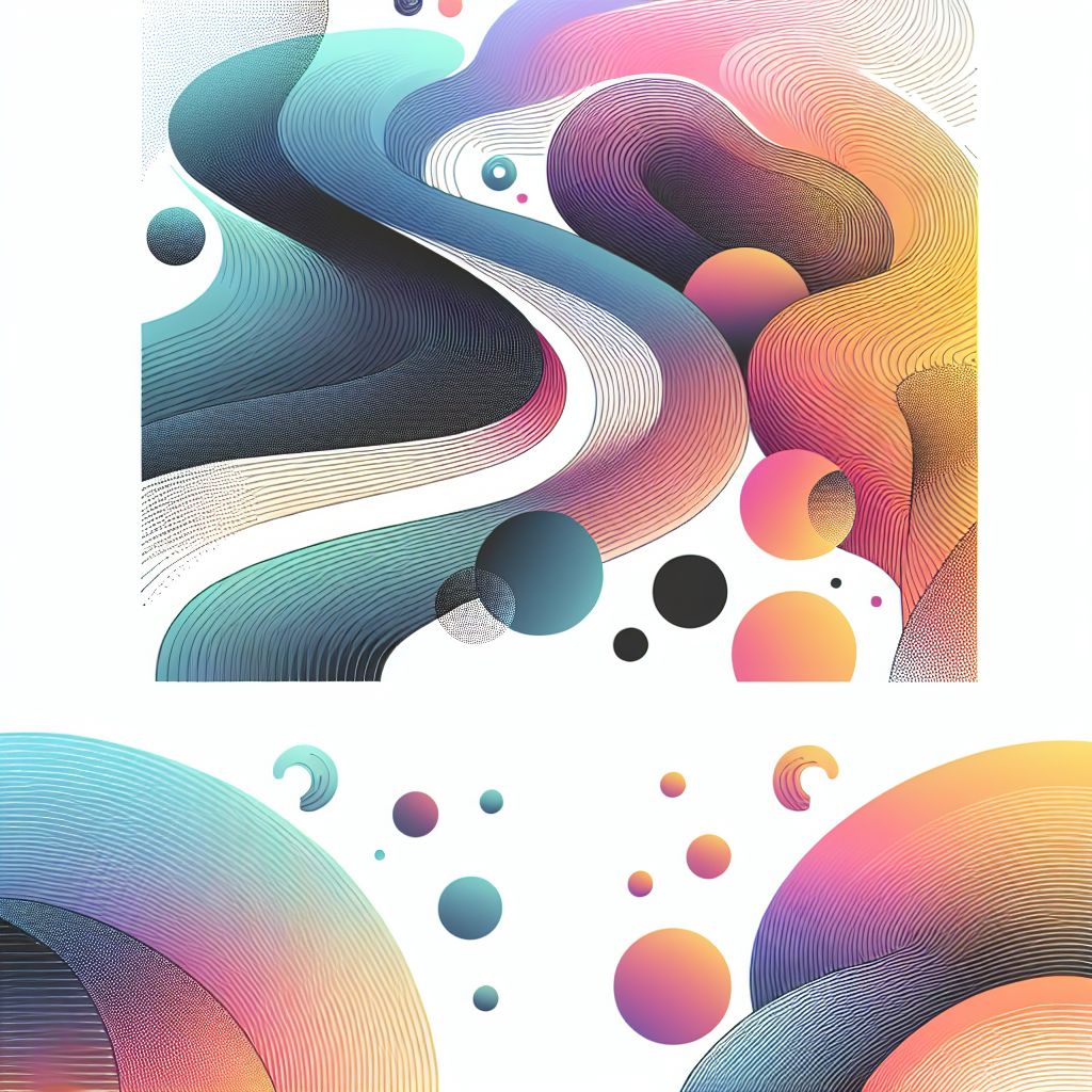 analyze in illustration style with gradients and white background