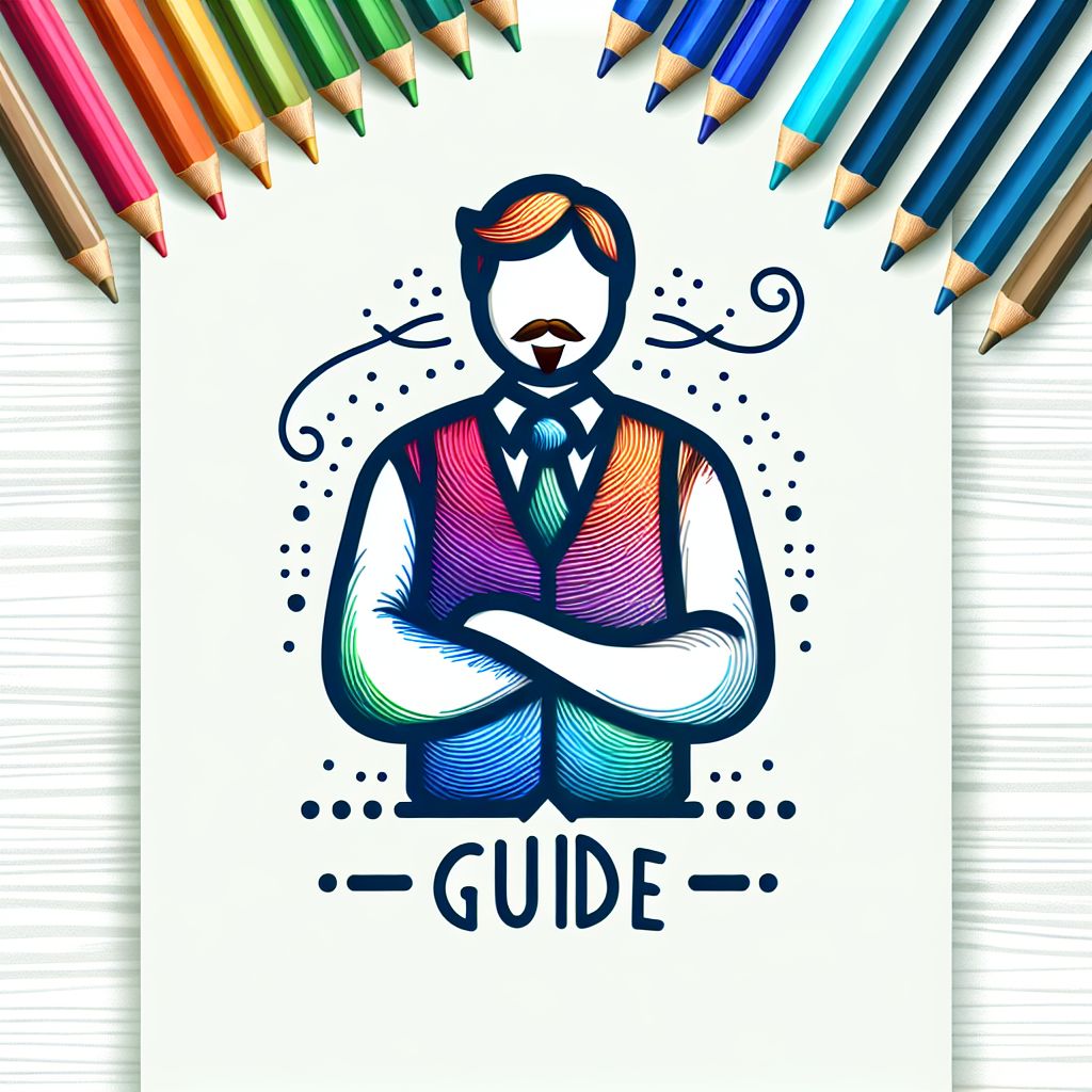 Guide in illustration style with gradients and white background