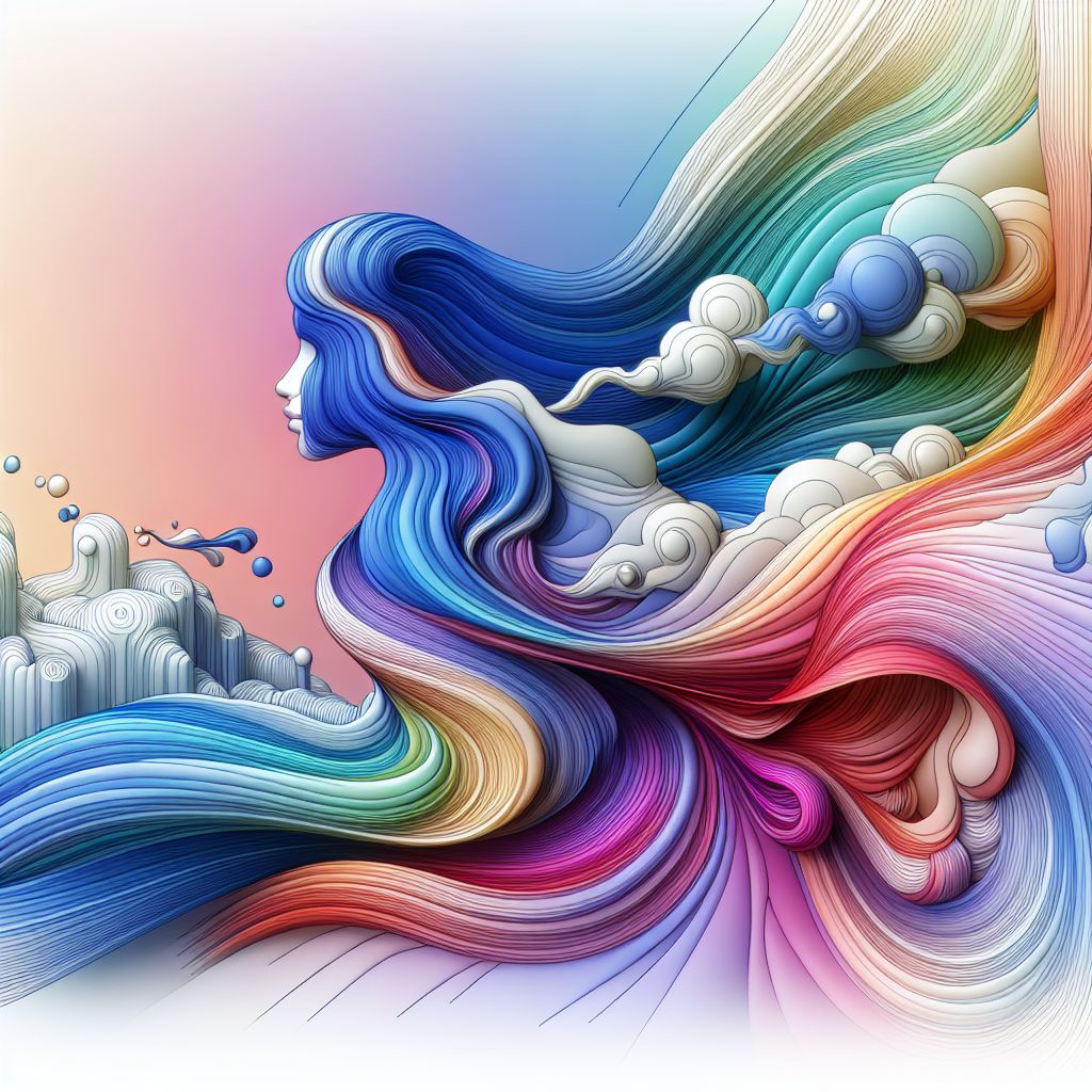 Insight in illustration style with gradients and white background