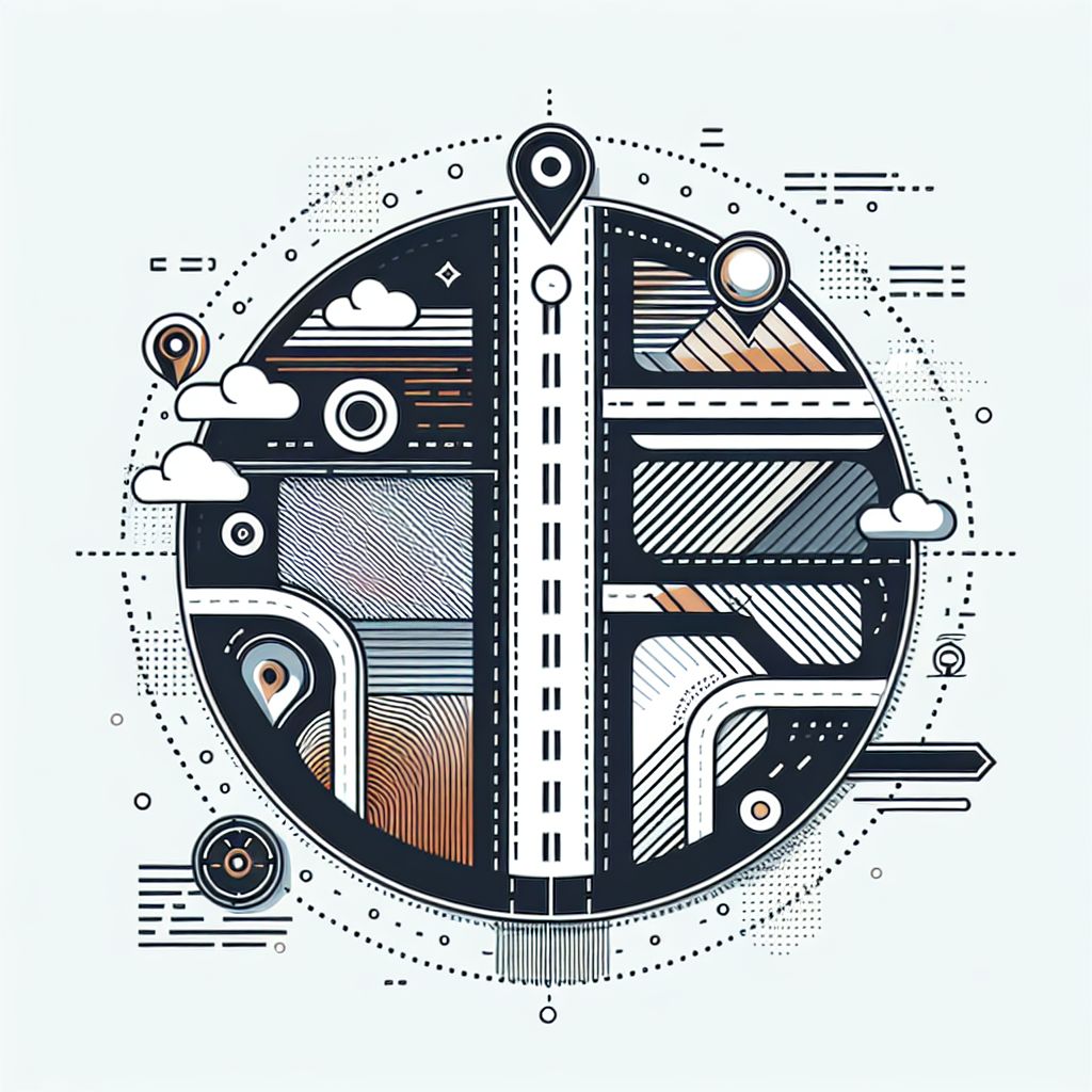 Roadmap in illustration style with gradients and white background
