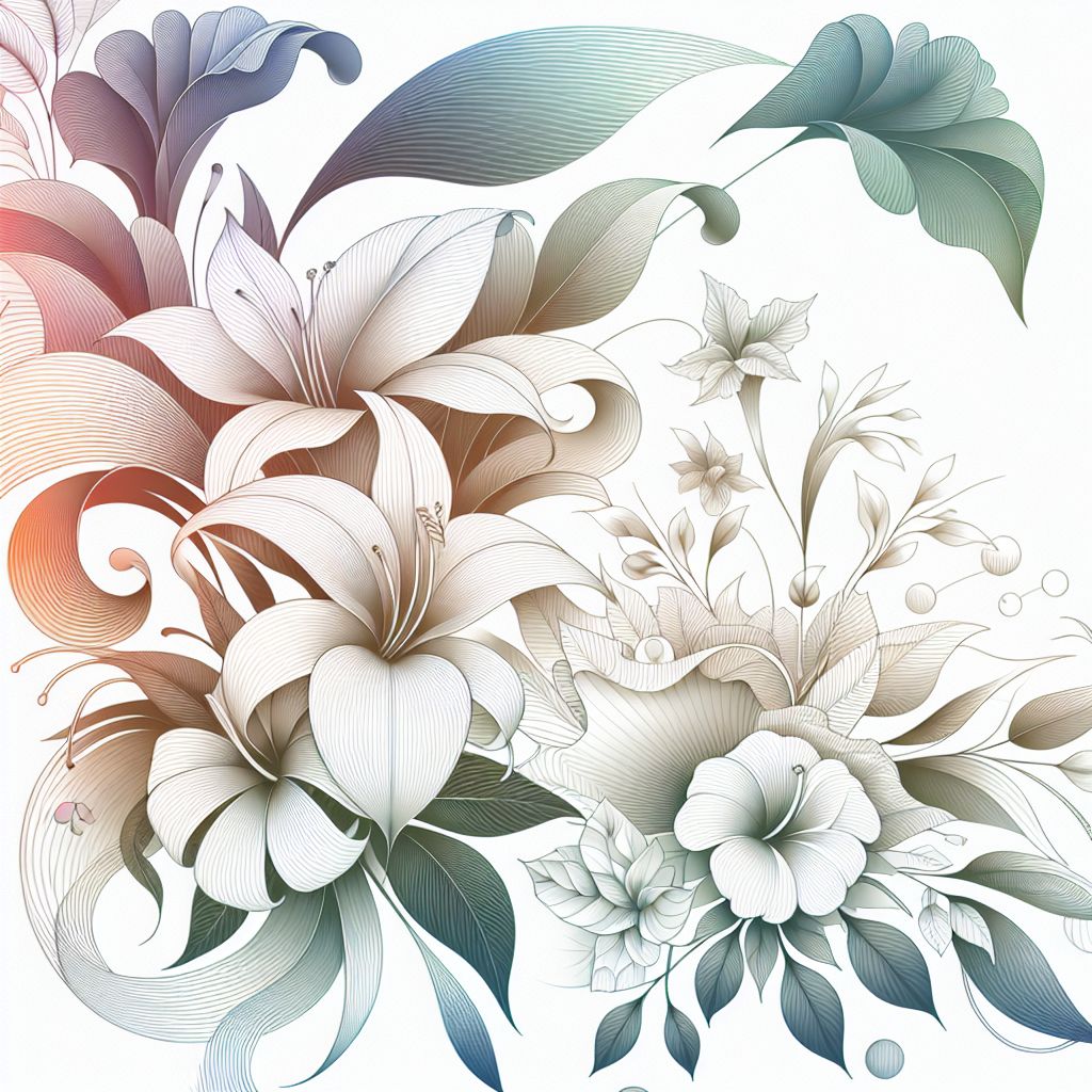 good way in illustration style with gradients and white background