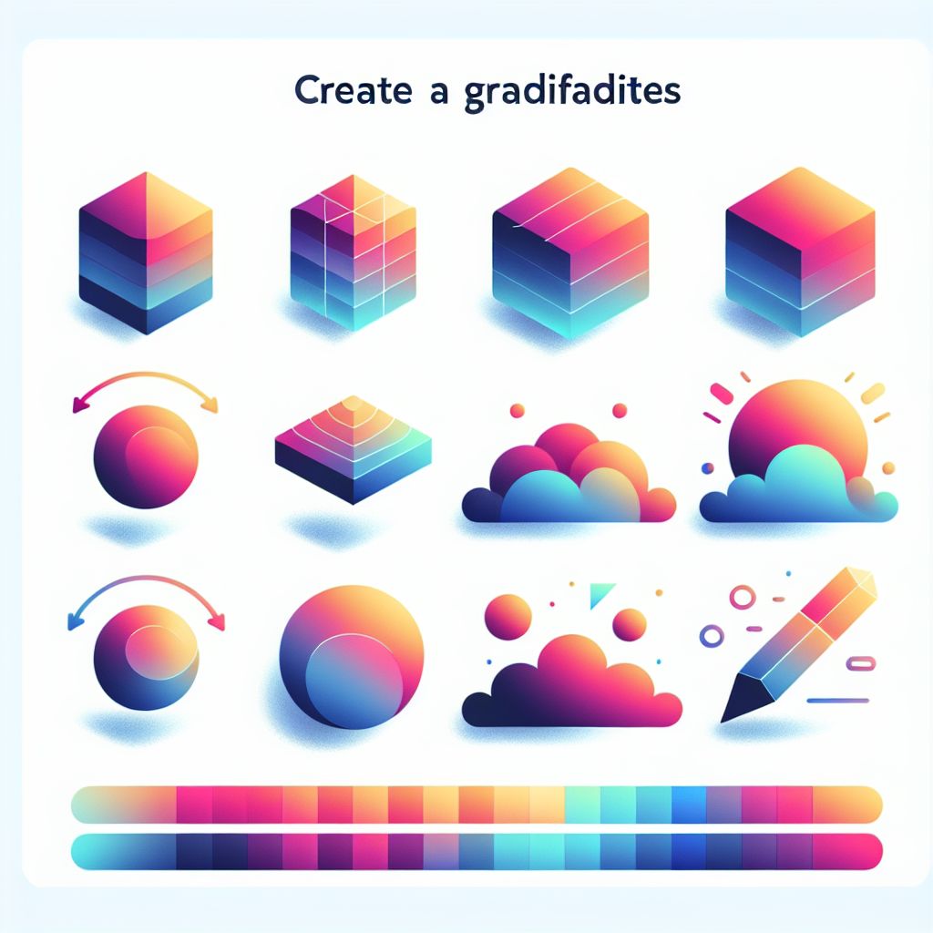 advantages in illustration style with gradients and white background