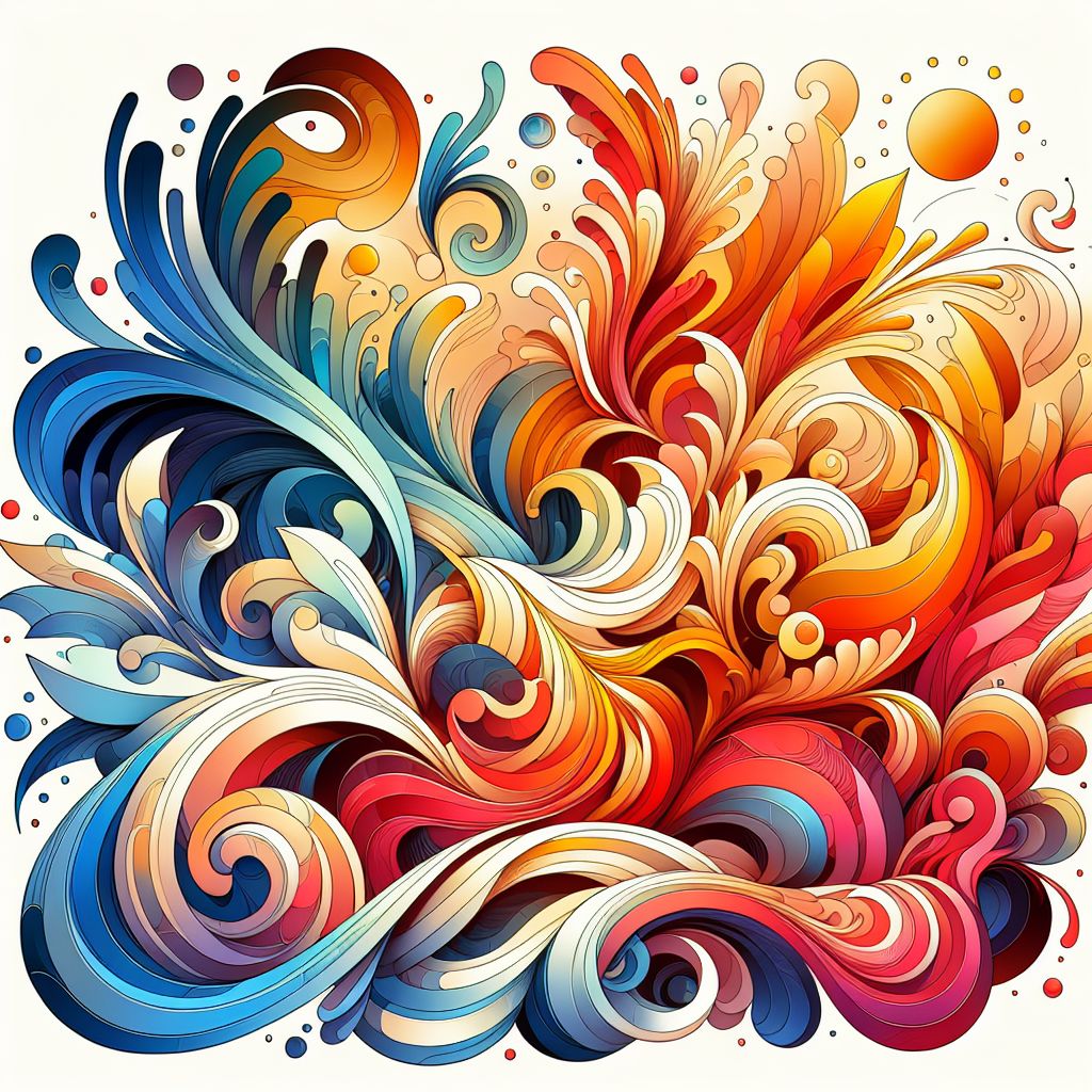 Creation in illustration style with gradients and white background