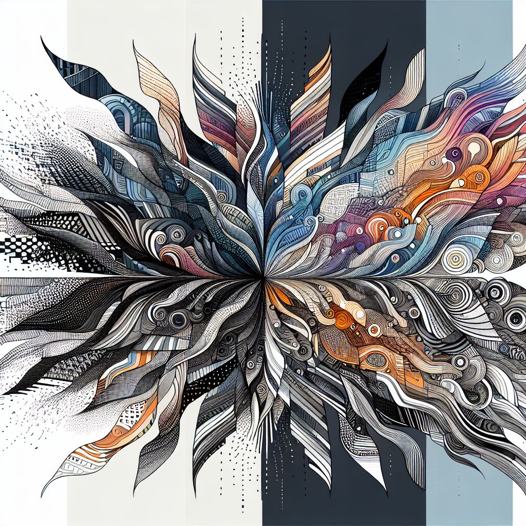 adaptability in illustration style with gradients and white background