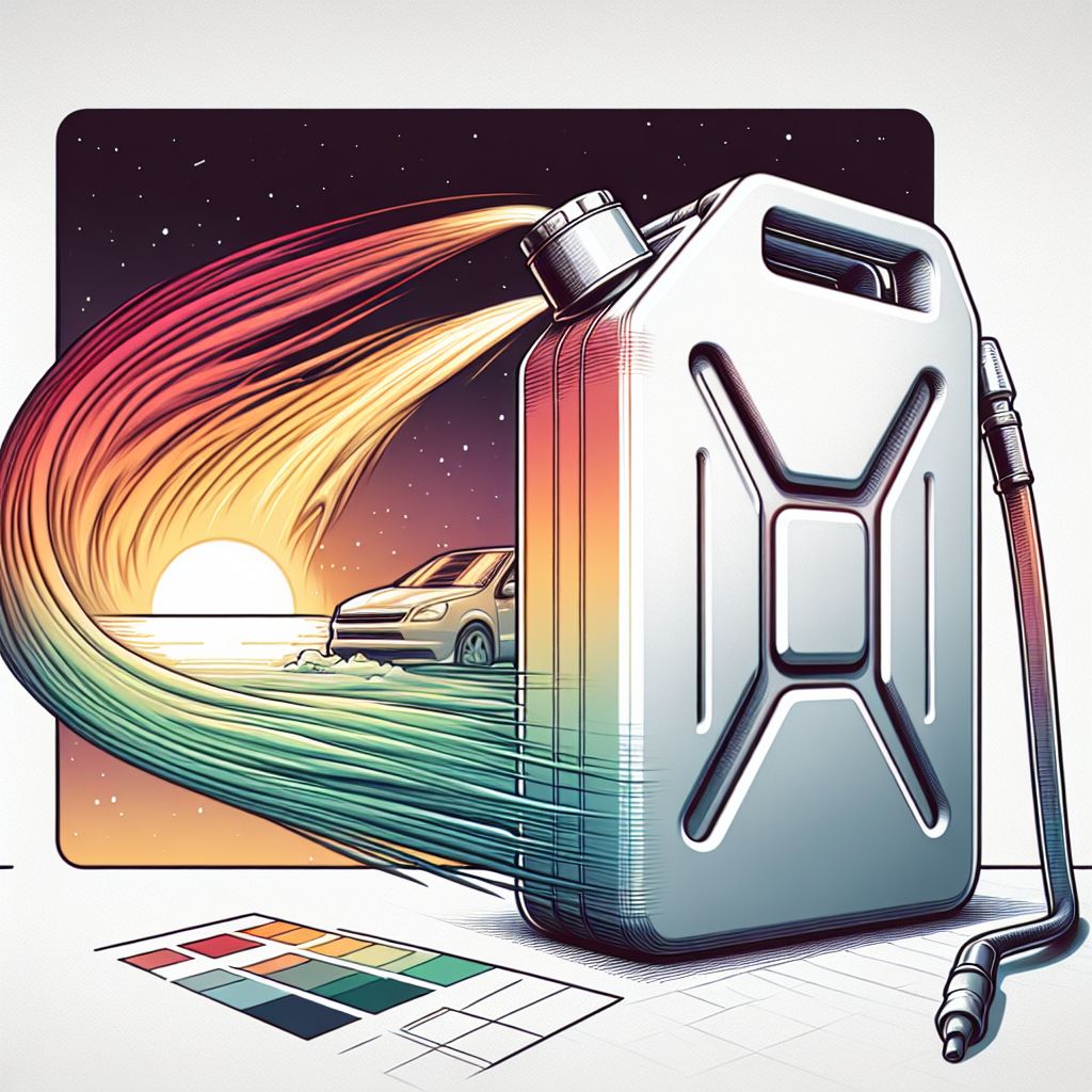 Fuel in illustration style with gradients and white background
