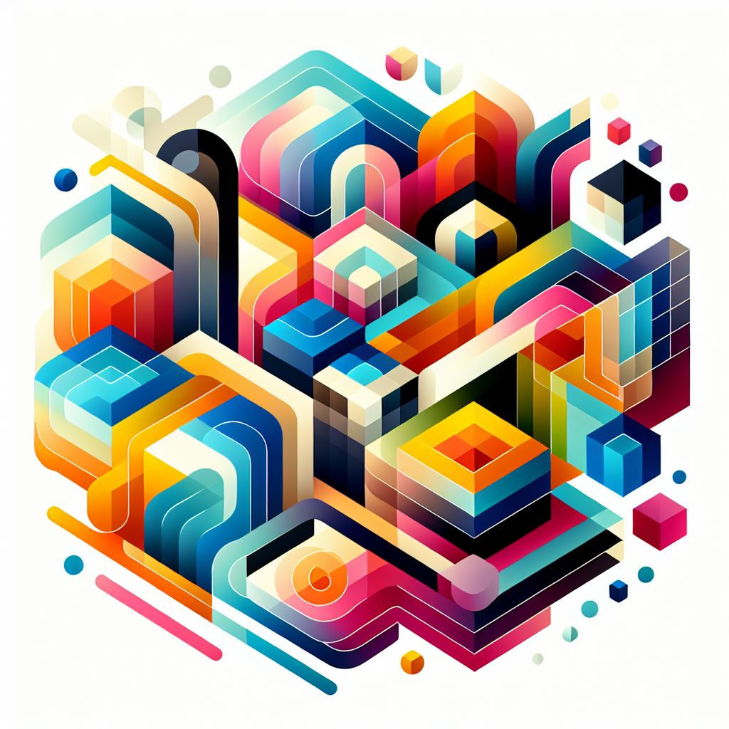 Approach in illustration style with gradients and white background