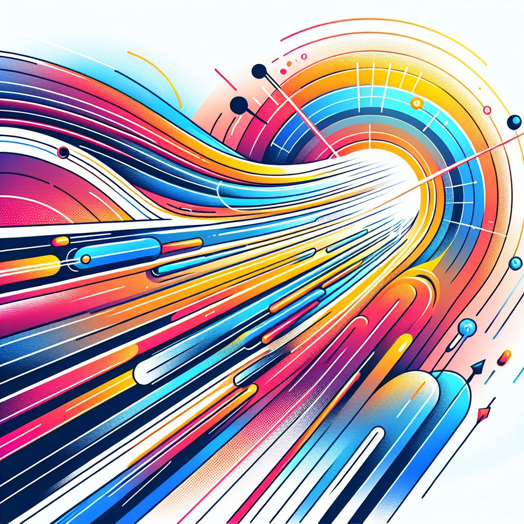 acceleration in illustration style with gradients and white background