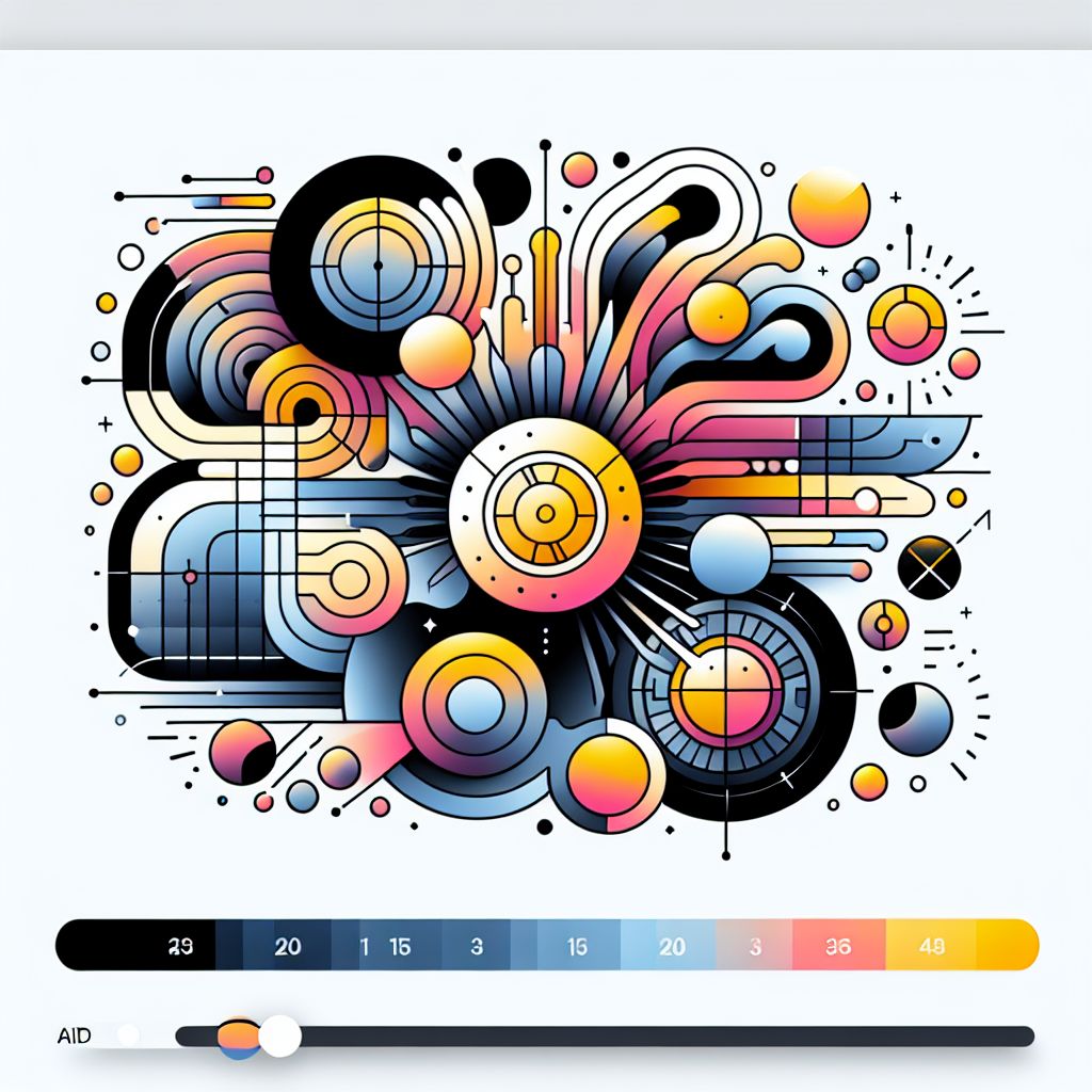 Advantage in illustration style with gradients and white background