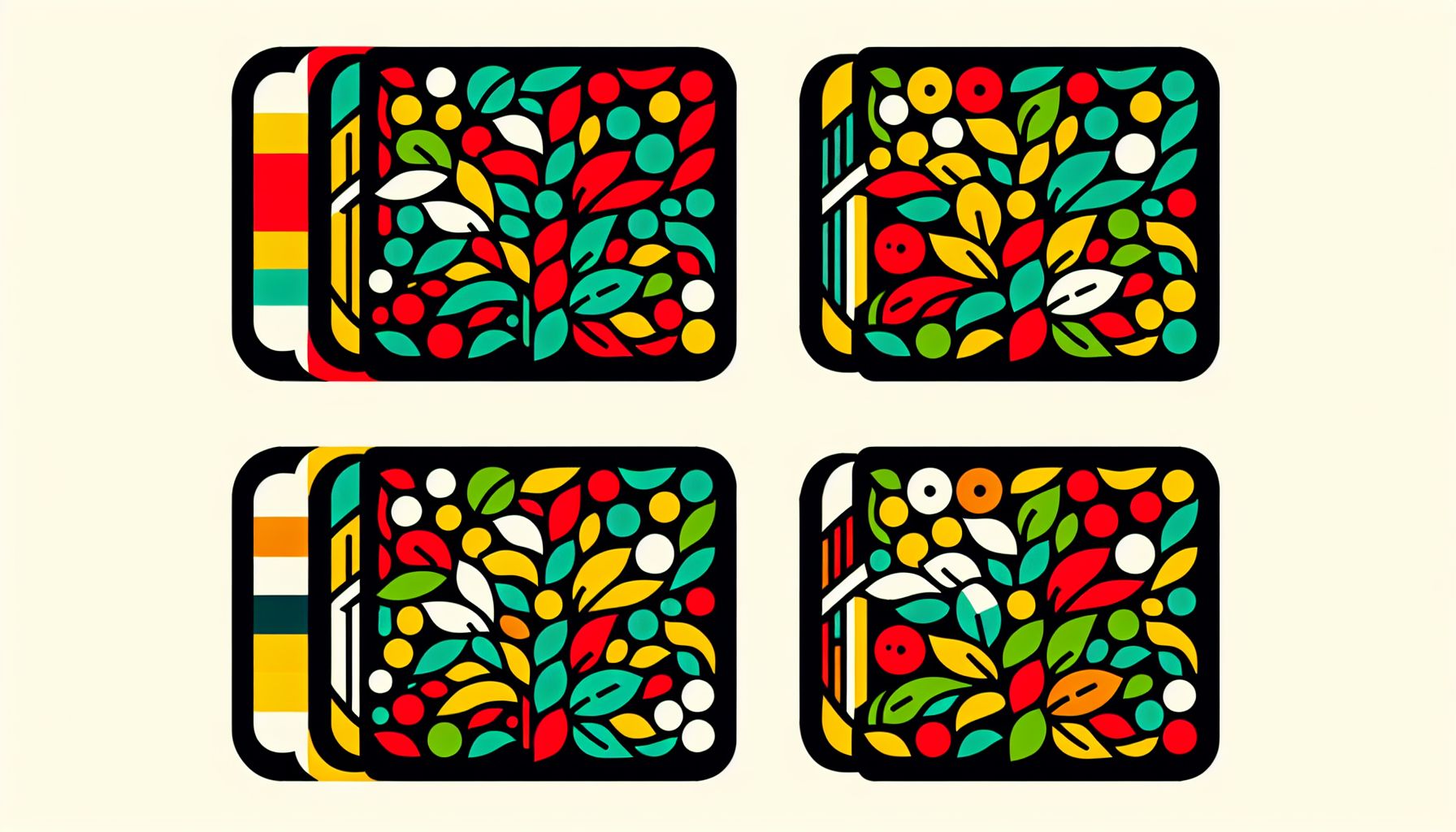 Book in flat illustration style and white background, red #f47574, green #88c7a8, yellow #fcc44b, and blue #645bc8 colors.