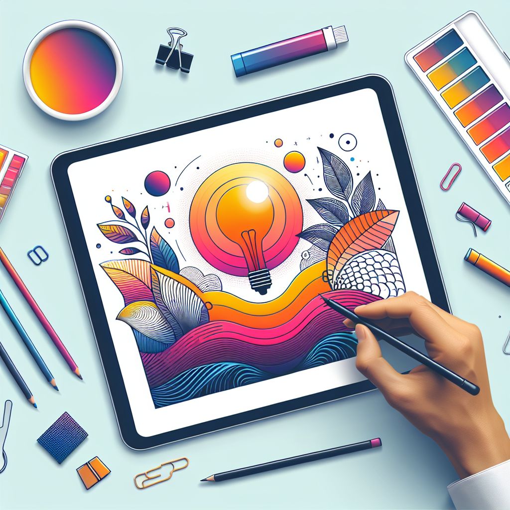 create in illustration style with gradients and white background