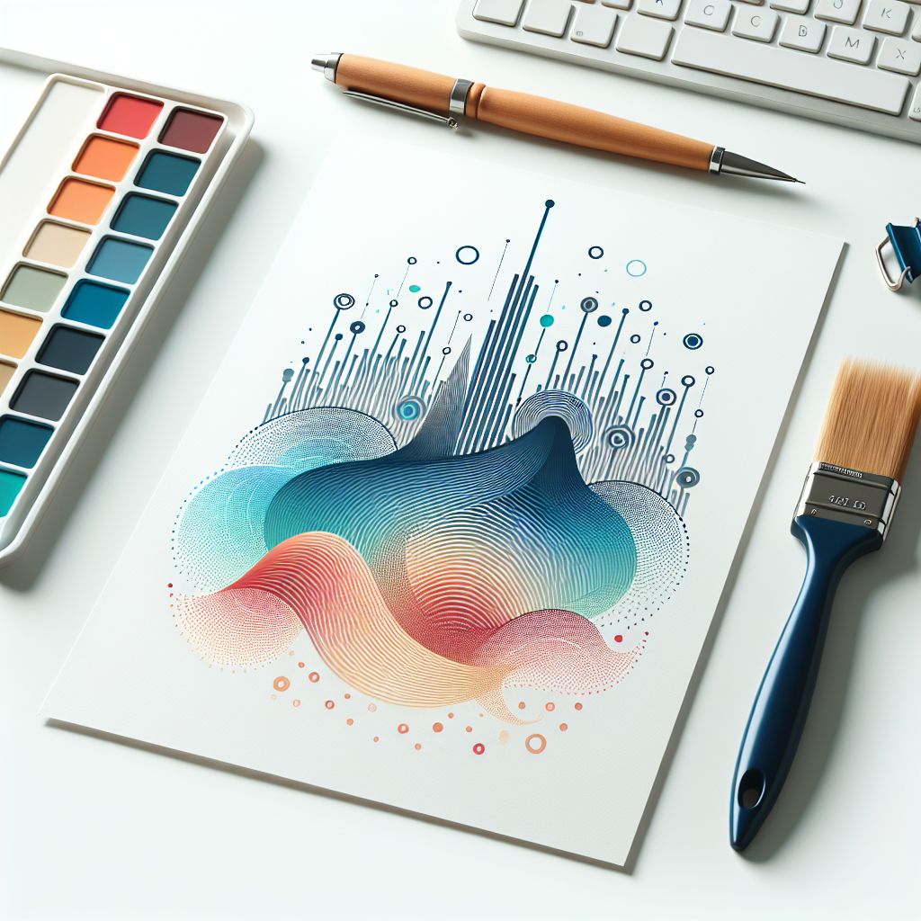 Analysis in illustration style with gradients and white background