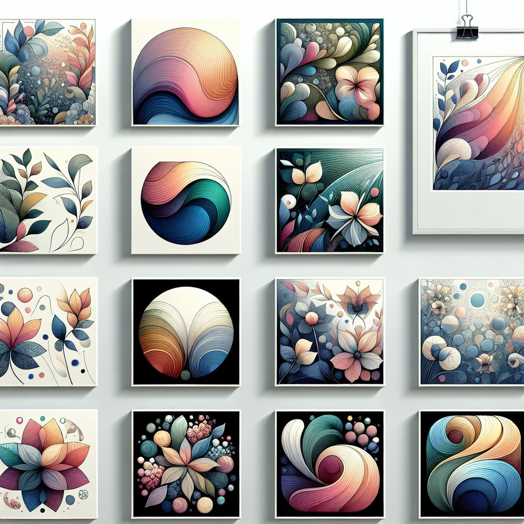 Techniques in illustration style with gradients and white background