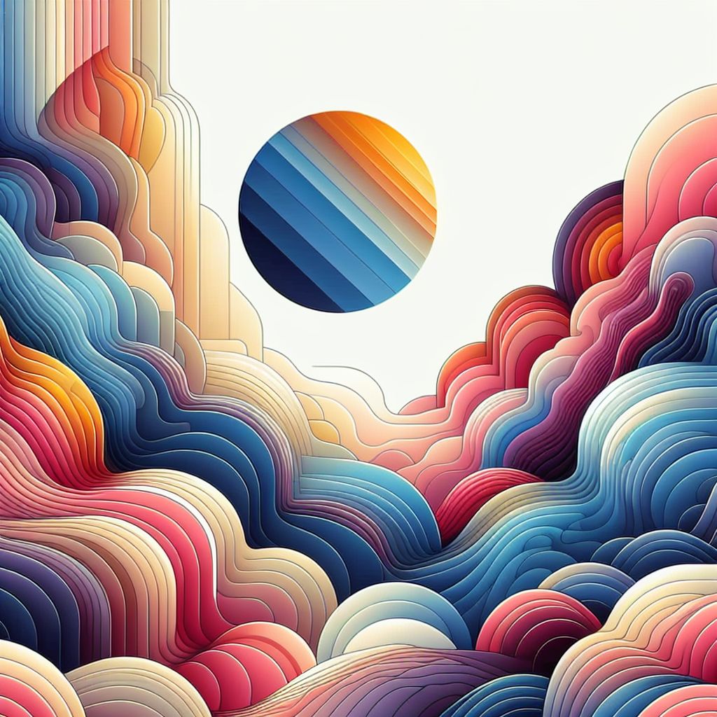 Approach in illustration style with gradients and white background
