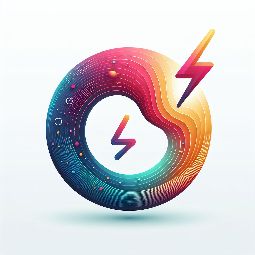 Current in illustration style with gradients and white background
