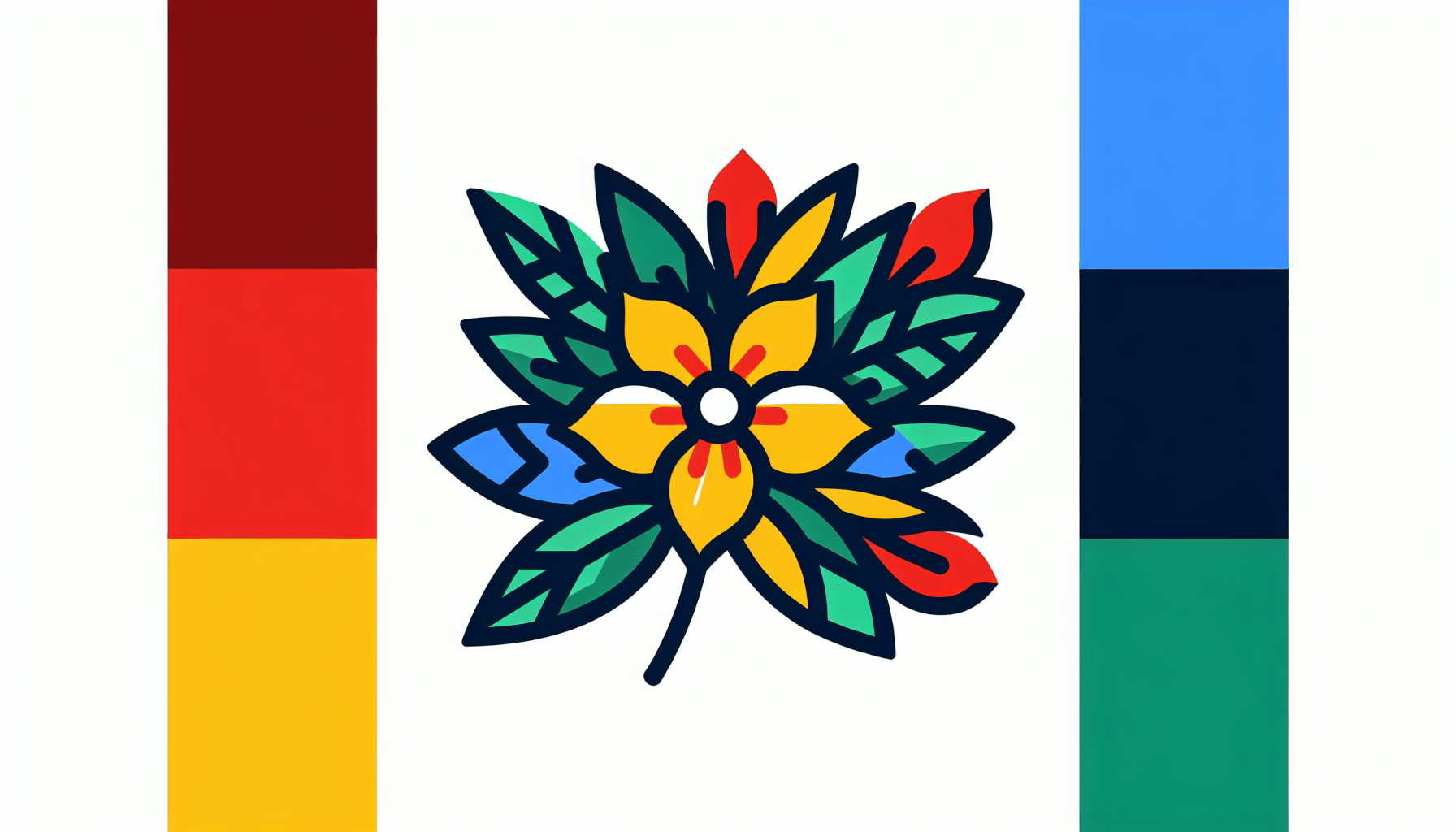 --- in flat illustration style and white background, red #f47574, green #88c7a8, yellow #fcc44b, and blue #645bc8 colors.