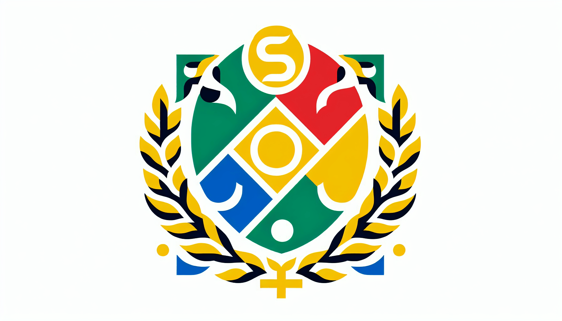 Gold standard in flat illustration style and white background, red #f47574, green #88c7a8, yellow #fcc44b, and blue #645bc8 colors.