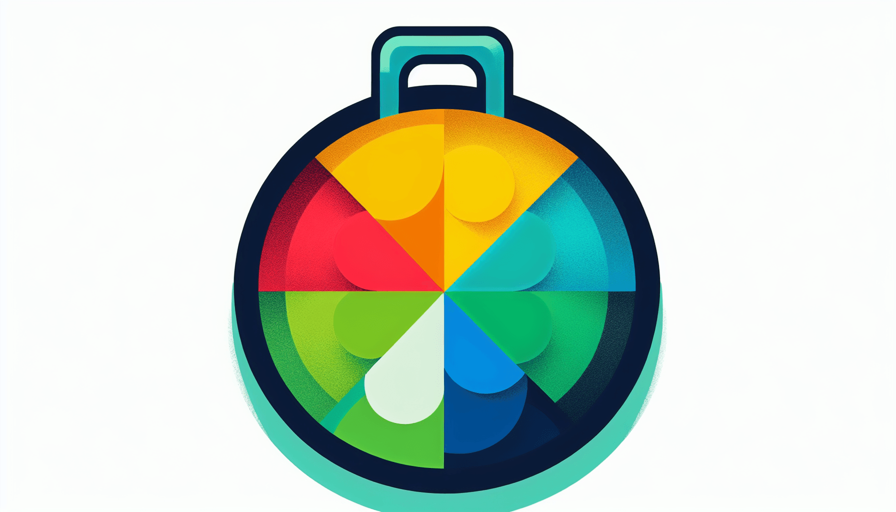 Medal in flat illustration style and white background, red #f47574, green #88c7a8, yellow #fcc44b, and blue #645bc8 colors.