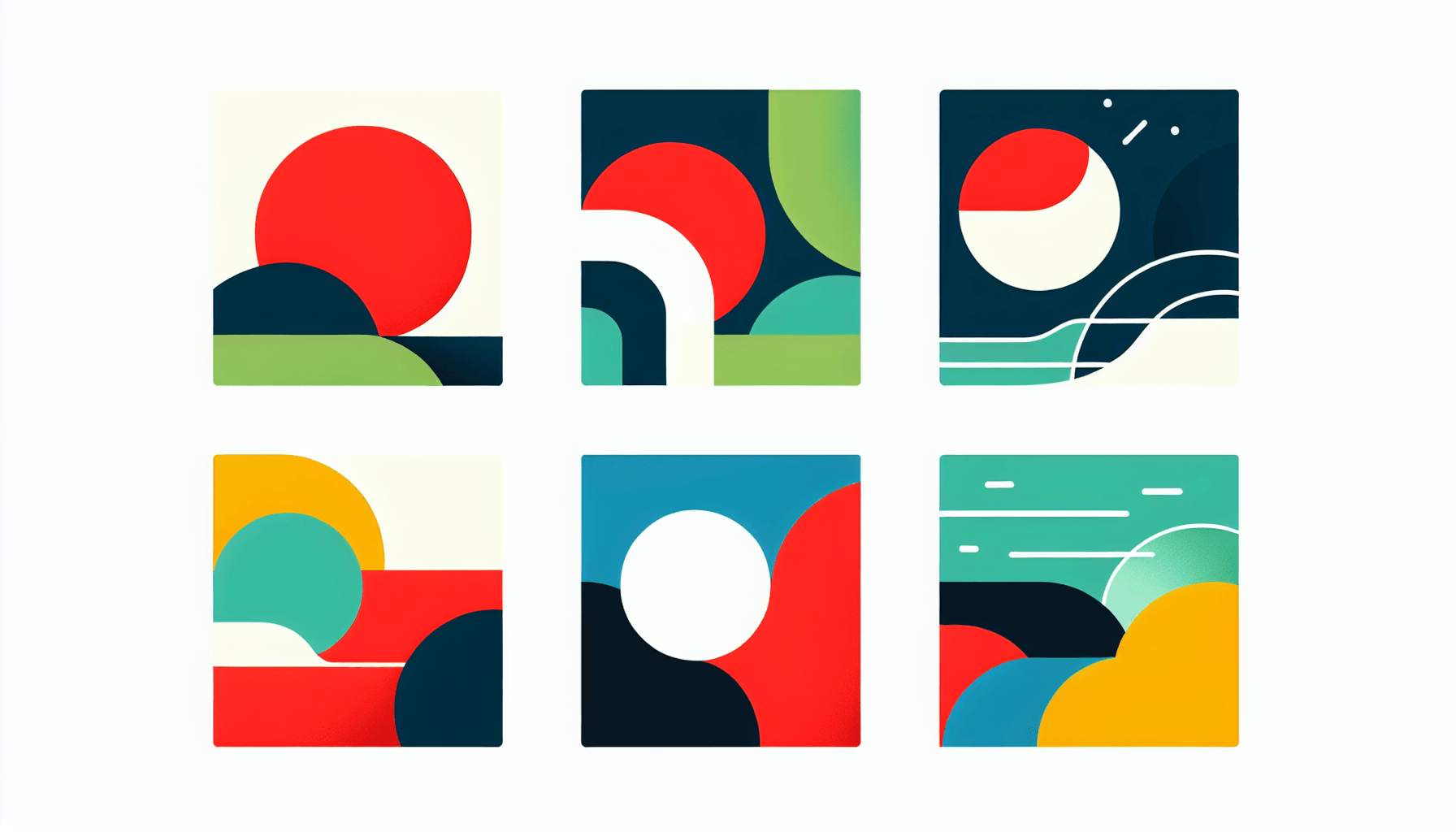 --- in flat illustration style and white background, red #f47574, green #88c7a8, yellow #fcc44b, and blue #645bc8 colors.