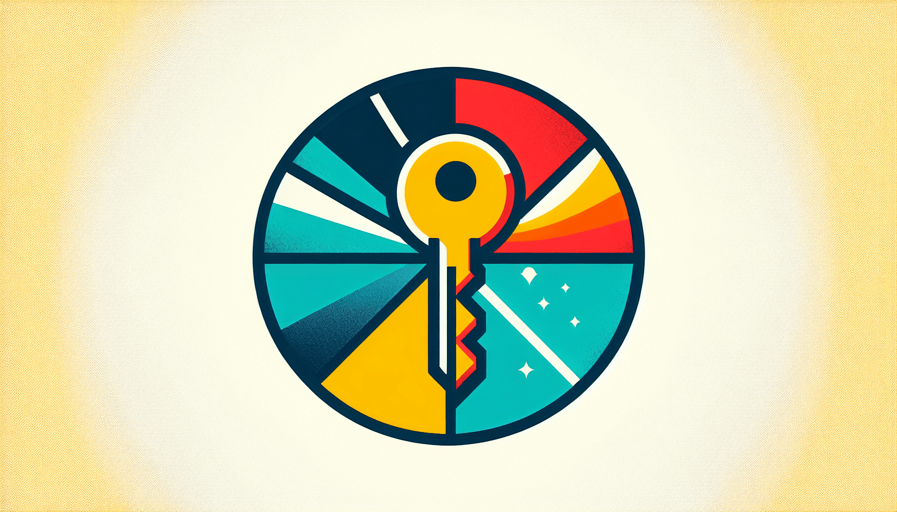 Key in flat illustration style and white background, red #f47574, green #88c7a8, yellow #fcc44b, and blue #645bc8 colors.