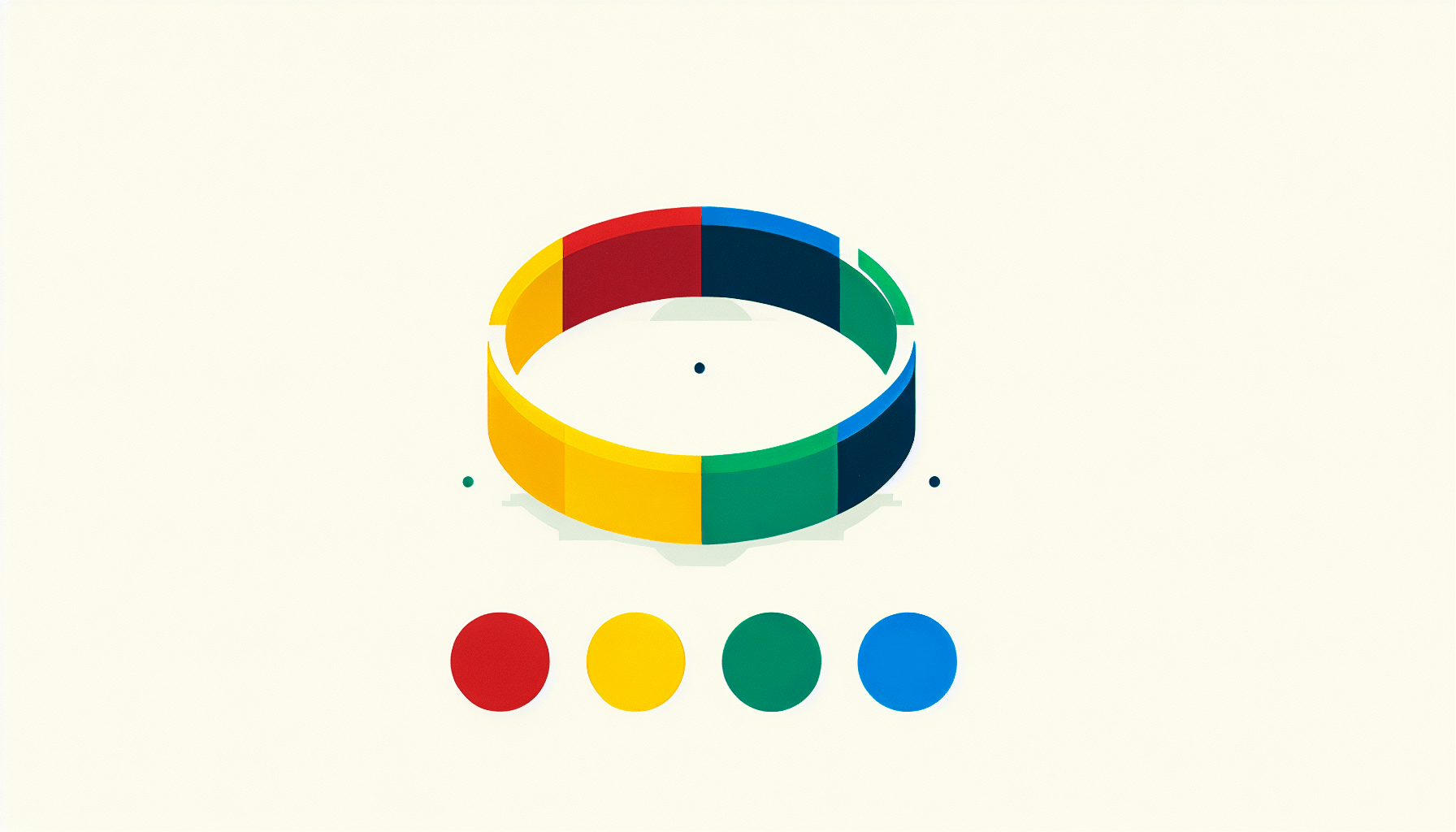 Wedding ring in flat illustration style and white background, red #f47574, green #88c7a8, yellow #fcc44b, and blue #645bc8 colors.