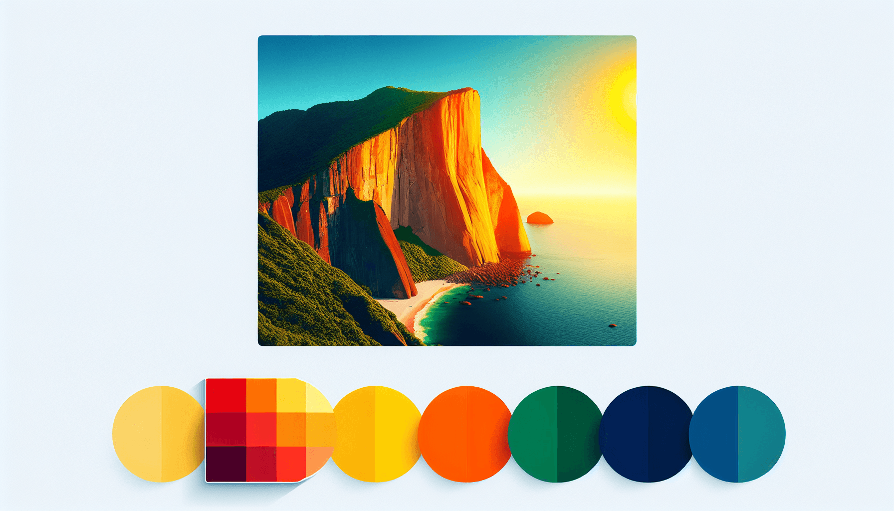 Cliff in flat illustration style and white background, red #f47574, green #88c7a8, yellow #fcc44b, and blue #645bc8 colors.
