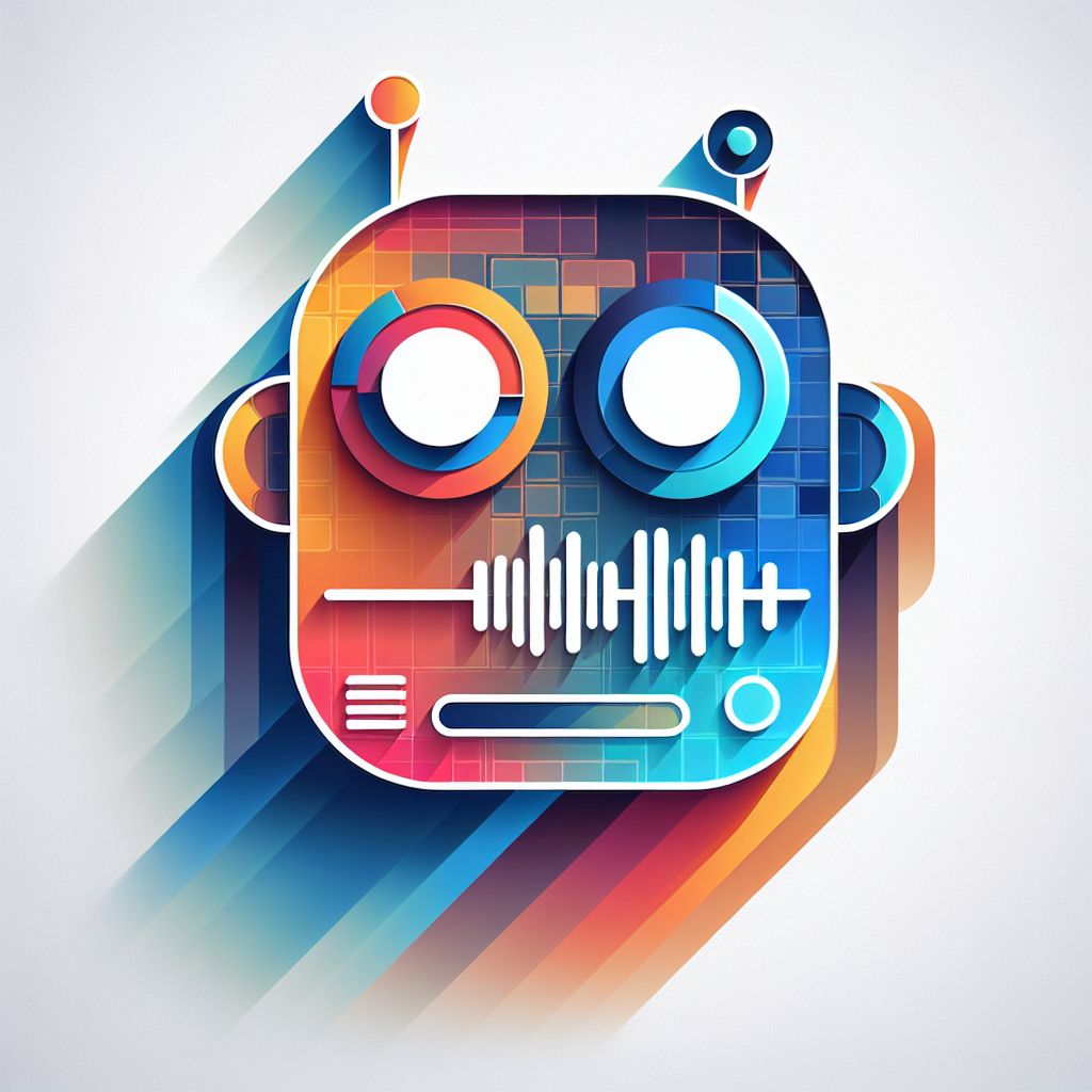 Chatbot in illustration style with gradients and white background