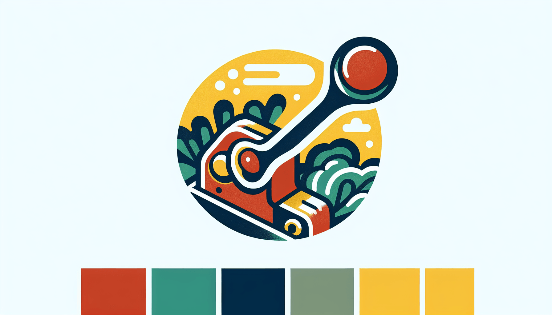Lever in flat illustration style and white background, red #f47574, green #88c7a8, yellow #fcc44b, and blue #645bc8 colors.