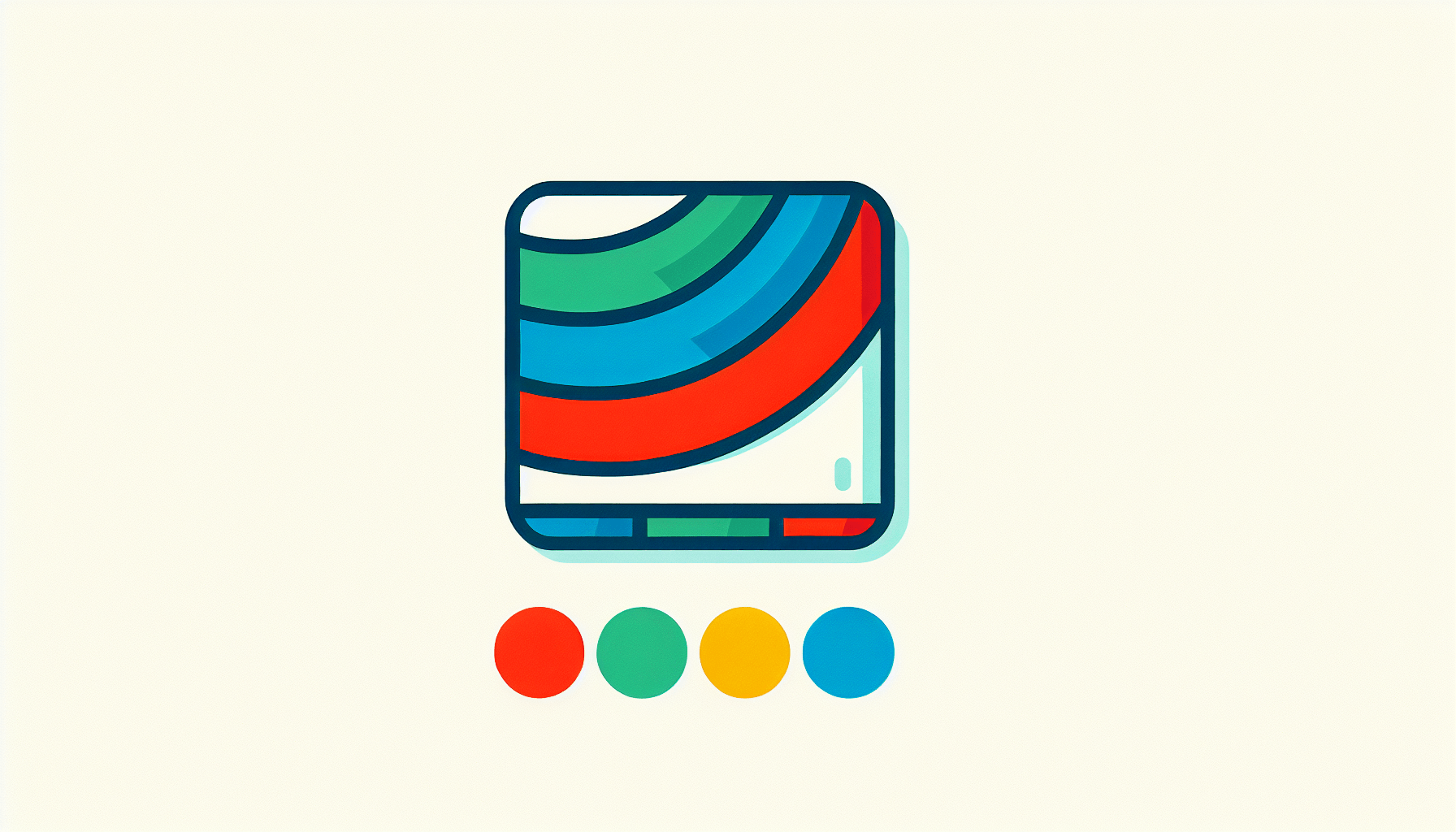 Magnet in flat illustration style and white background, red #f47574, green #88c7a8, yellow #fcc44b, and blue #645bc8 colors.
