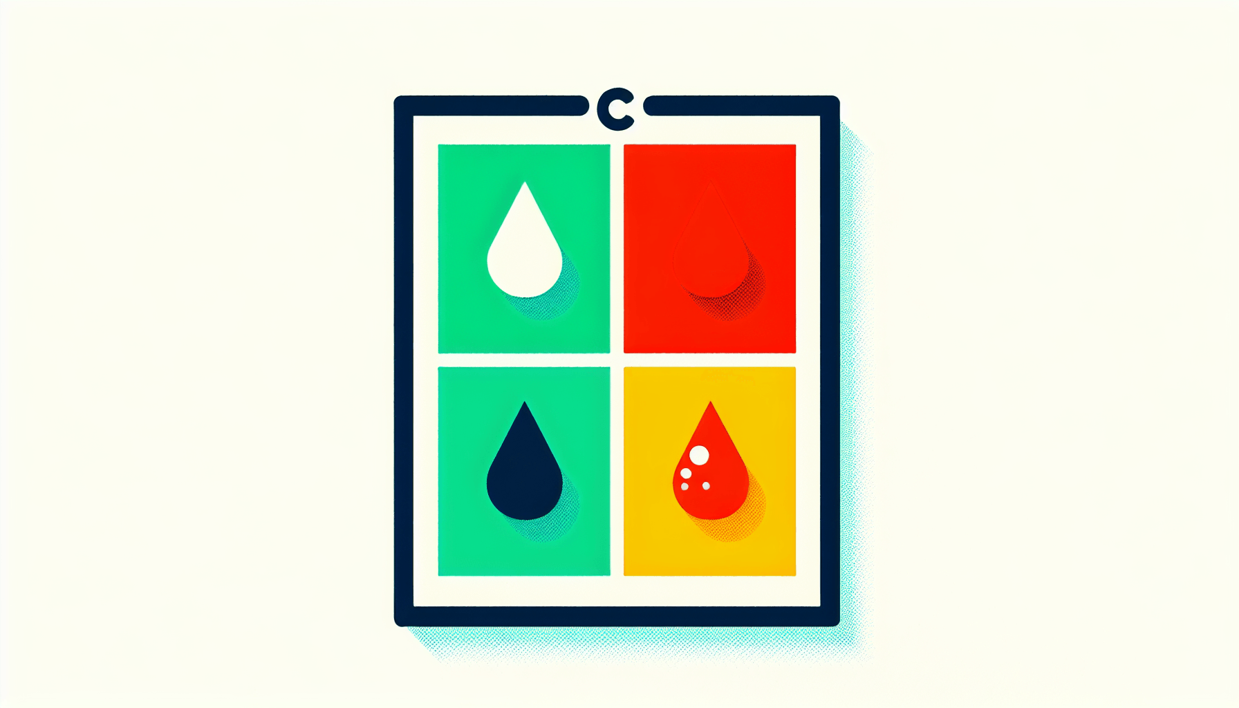 Litmus paper in flat illustration style and white background, red #f47574, green #88c7a8, yellow #fcc44b, and blue #645bc8 colors.