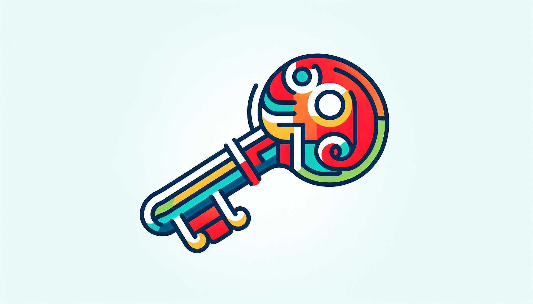 Key in flat illustration style and white background, red #f47574, green #88c7a8, yellow #fcc44b, and blue #645bc8 colors.