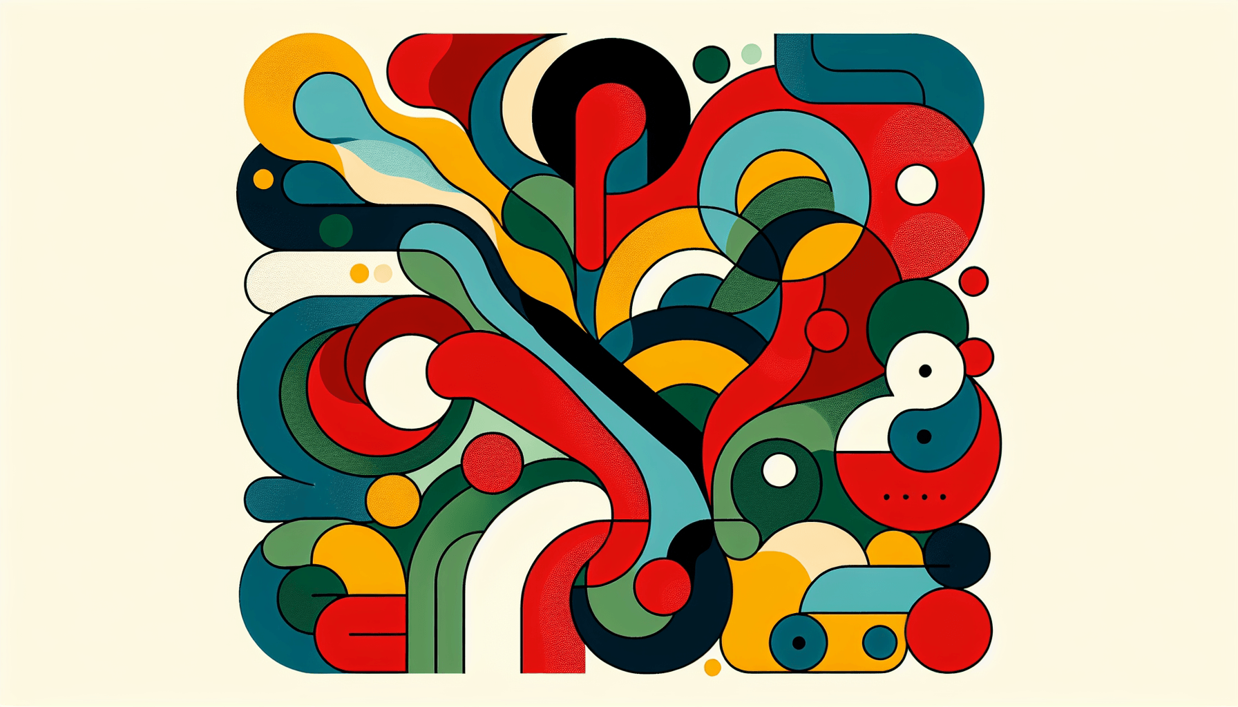Canvas in flat illustration style and white background, red #f47574, green #88c7a8, yellow #fcc44b, and blue #645bc8 colors.