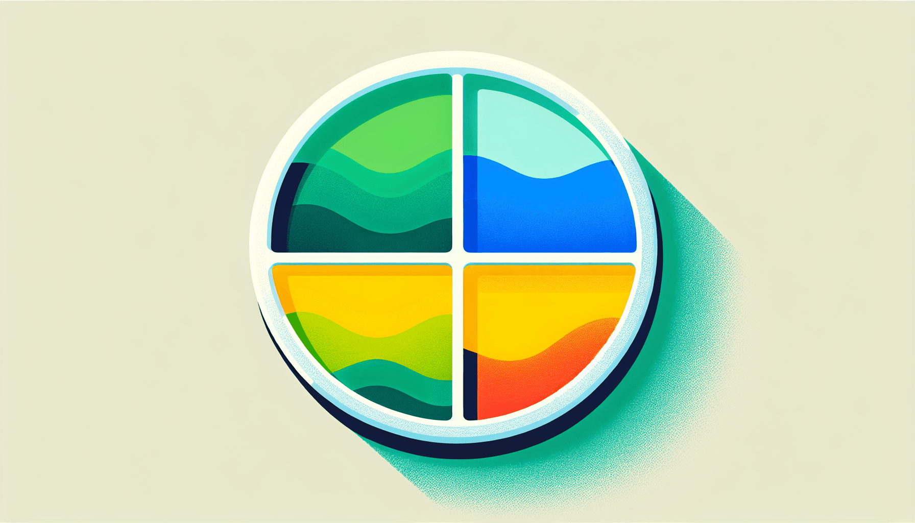 Filter in flat illustration style and white background, red #f47574, green #88c7a8, yellow #fcc44b, and blue #645bc8 colors.